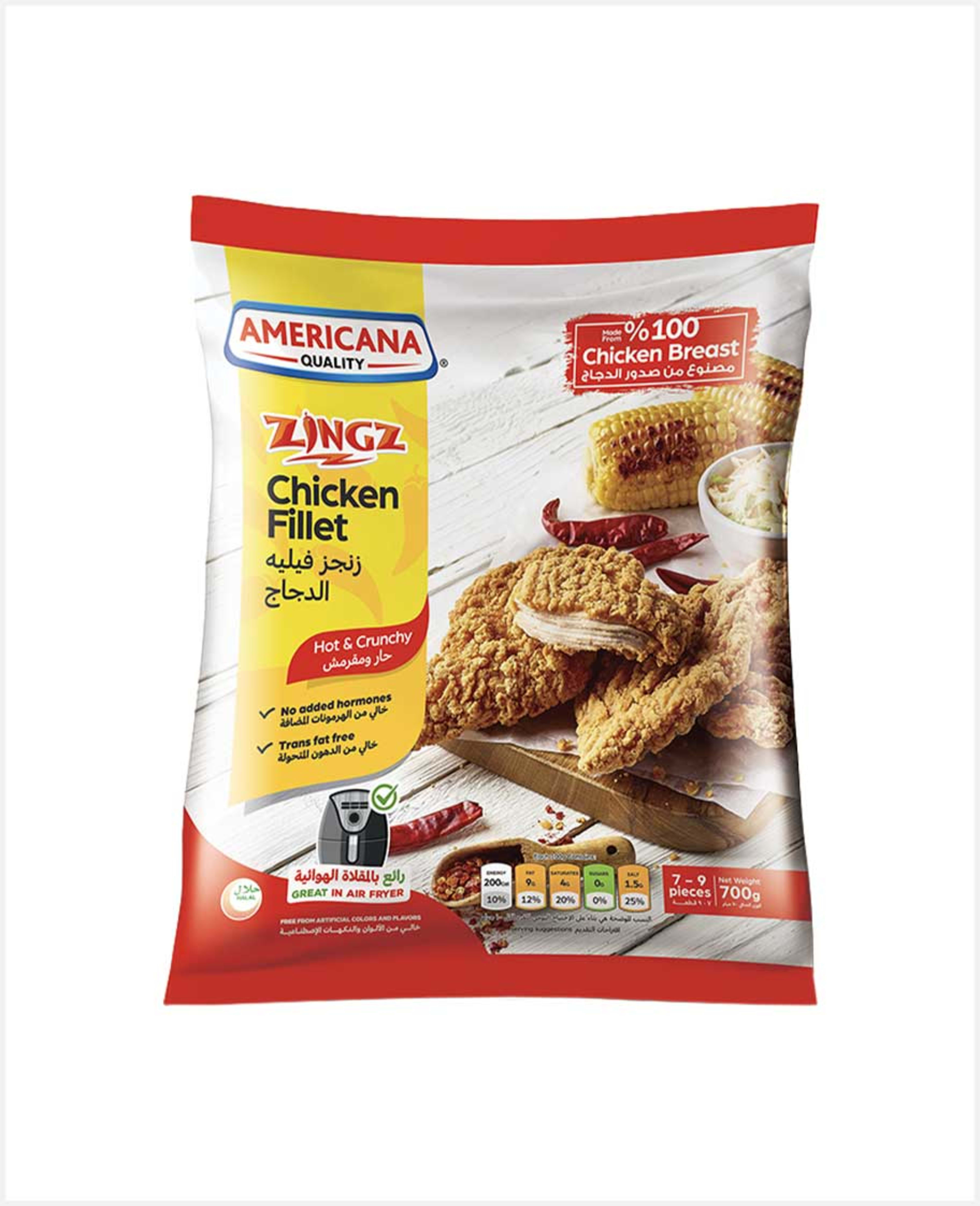 Americana Zingz Chicken Fillet Hot & Crunchy 700gm Promo