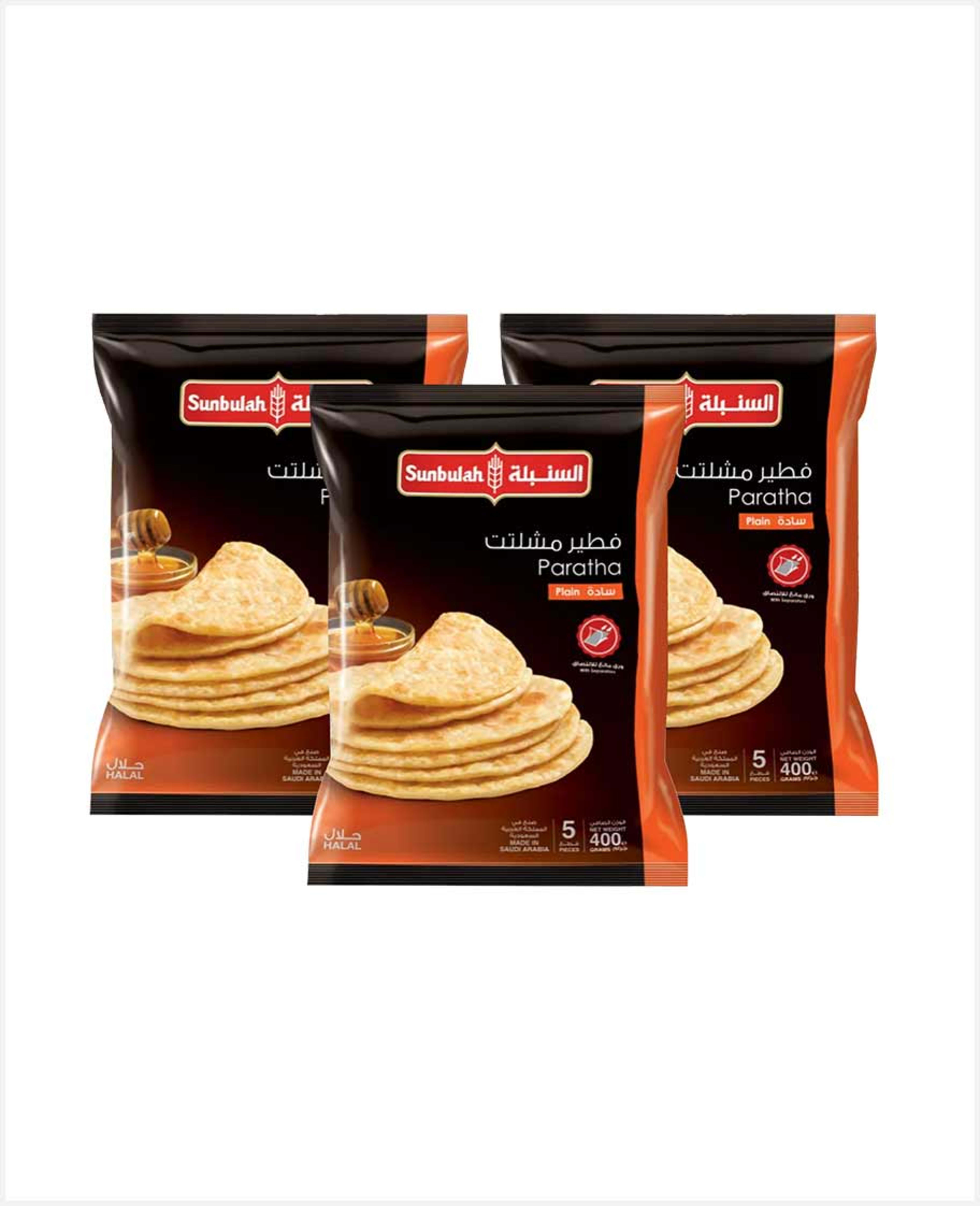 Sunbulah Plain Paratha 3sx400gm Sp.offer