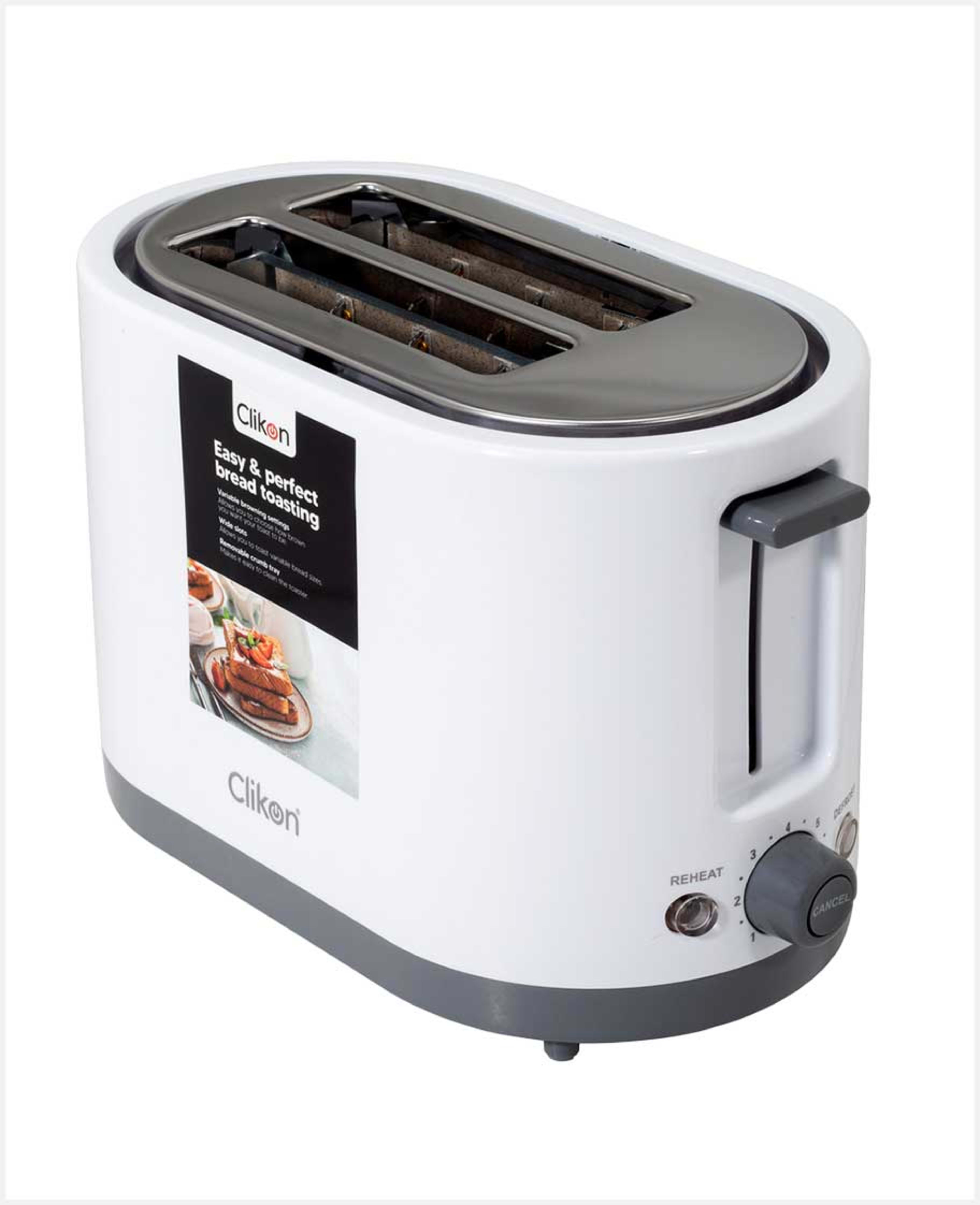 Clikon 2 Slice Cool Touch Toaster 650w-750w Ck2457