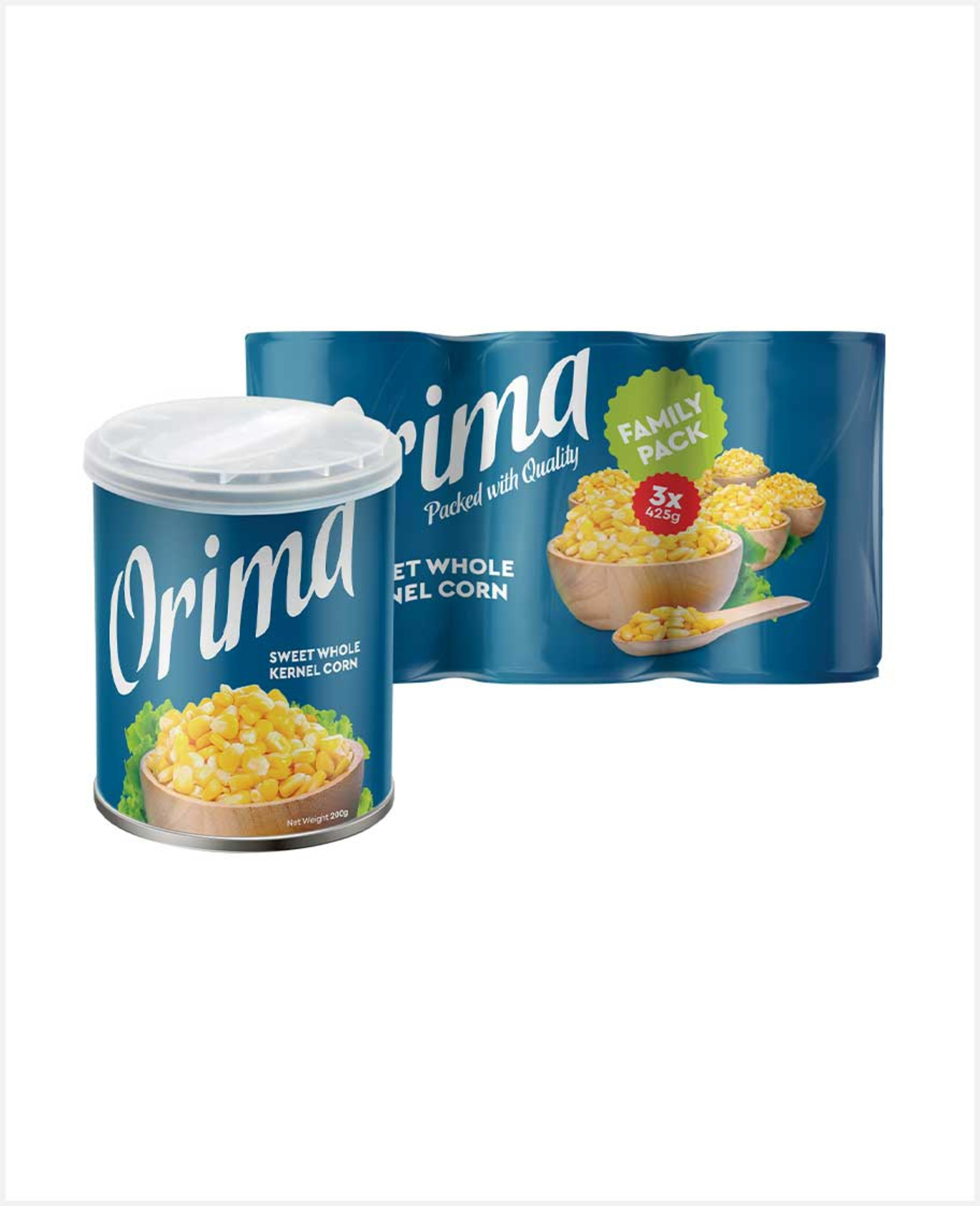 Orima Sweet Whole Kernel Corn 6sx200gm Family Pack - image 2