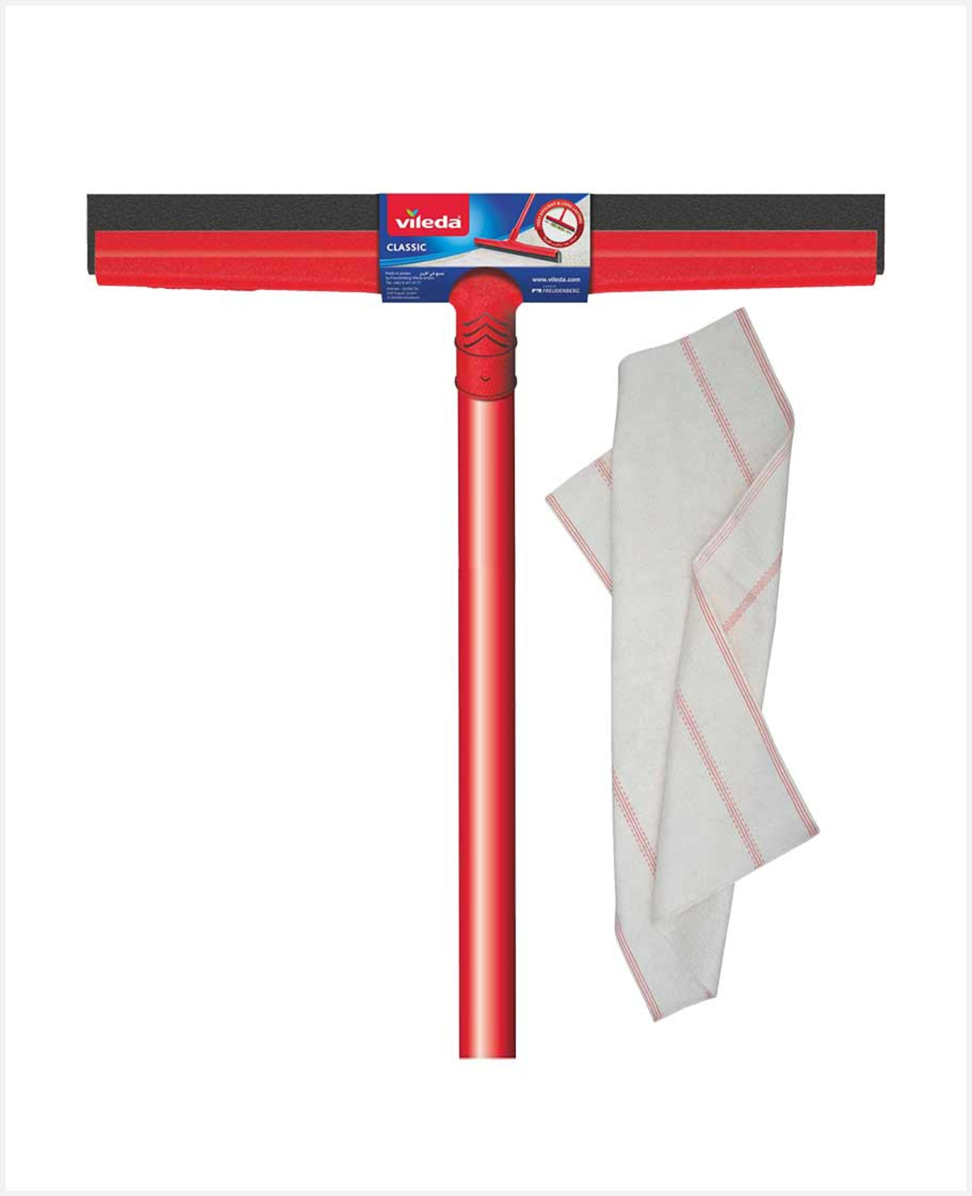 Vileda Floor Wiper with Stick 42cm+cotton Floor Cloth