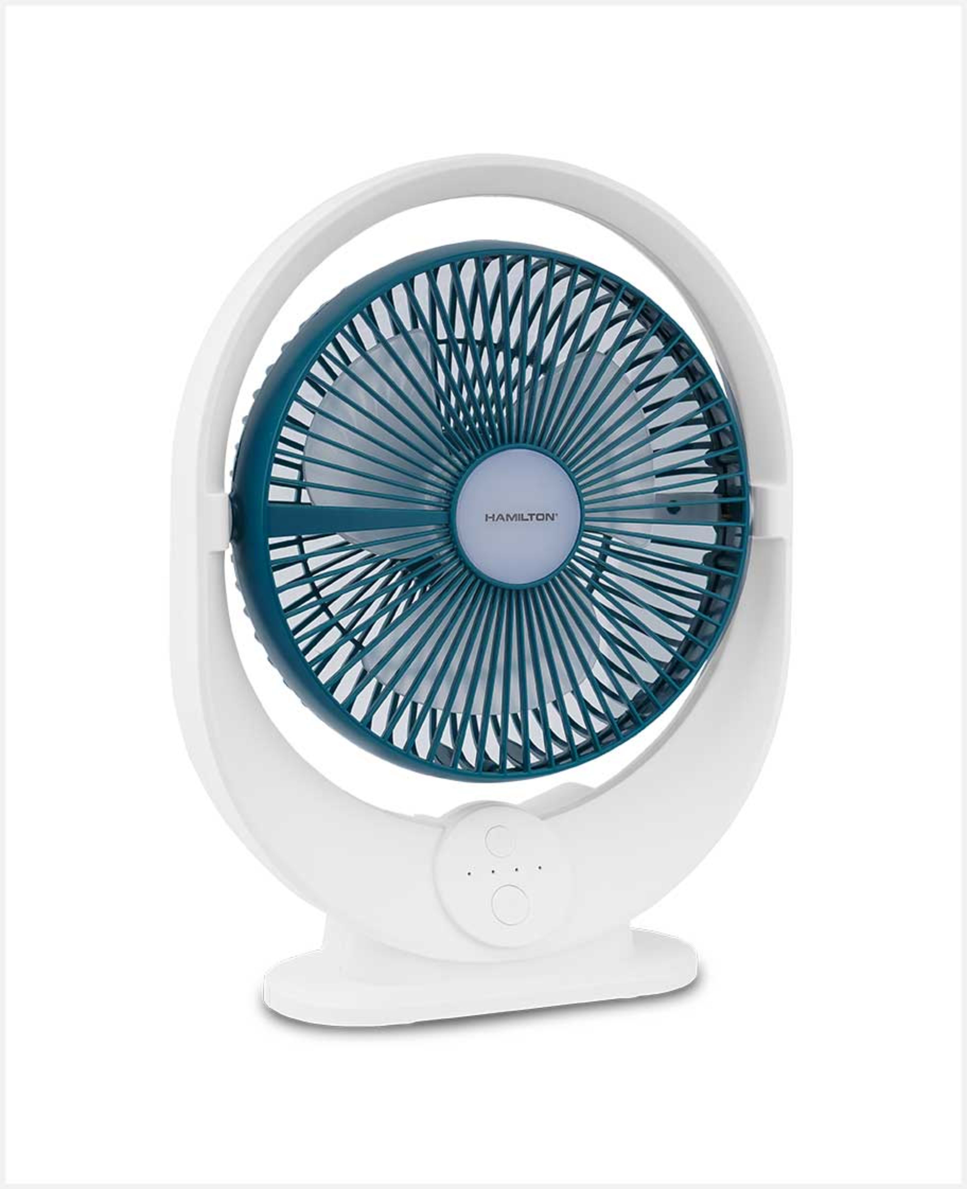 Hamilton Rechargeable Fan with LED Light 8inch 6w Ht7090 - image 2