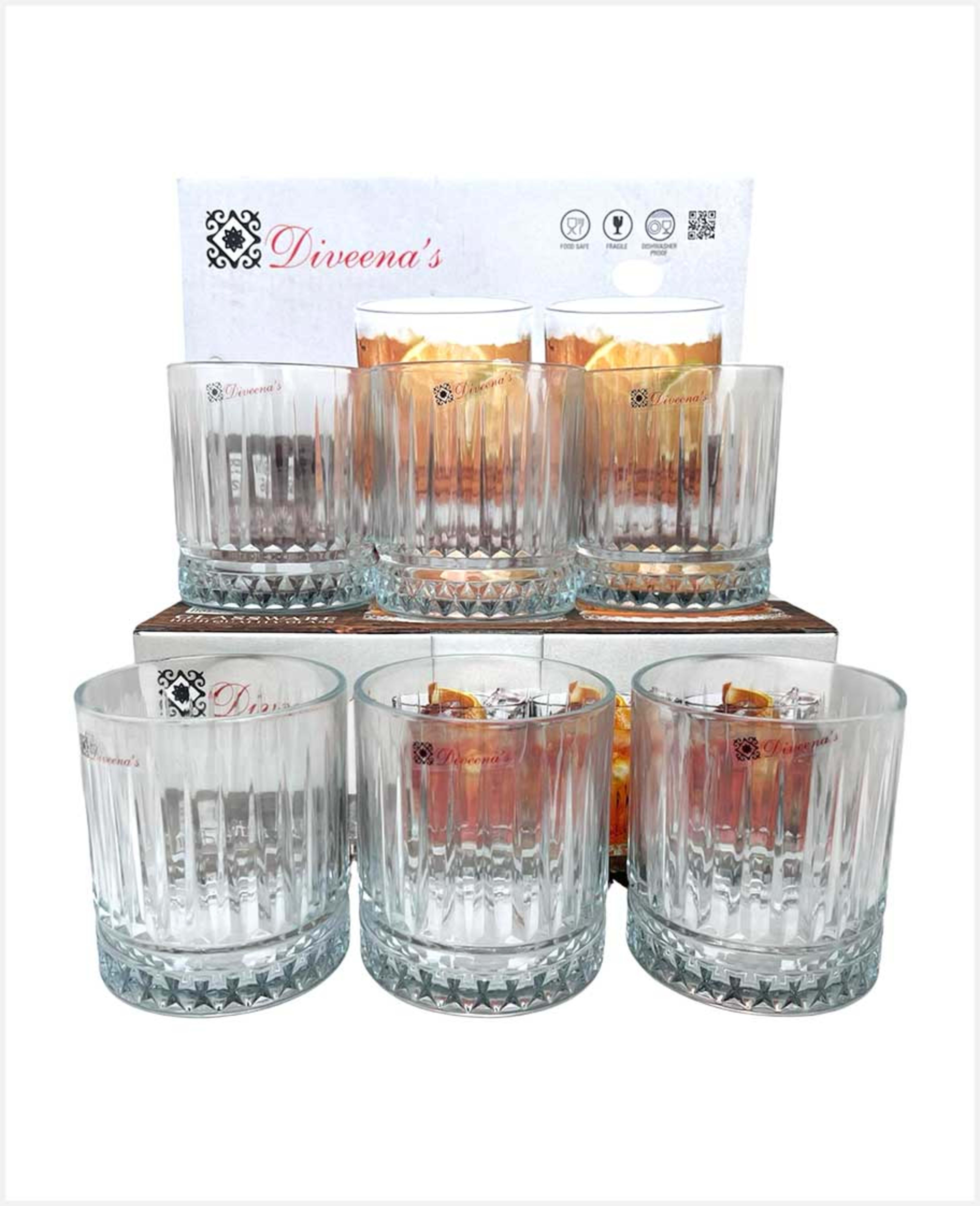 Diveenas Juice Glass 6pcs 325ml Hw01851