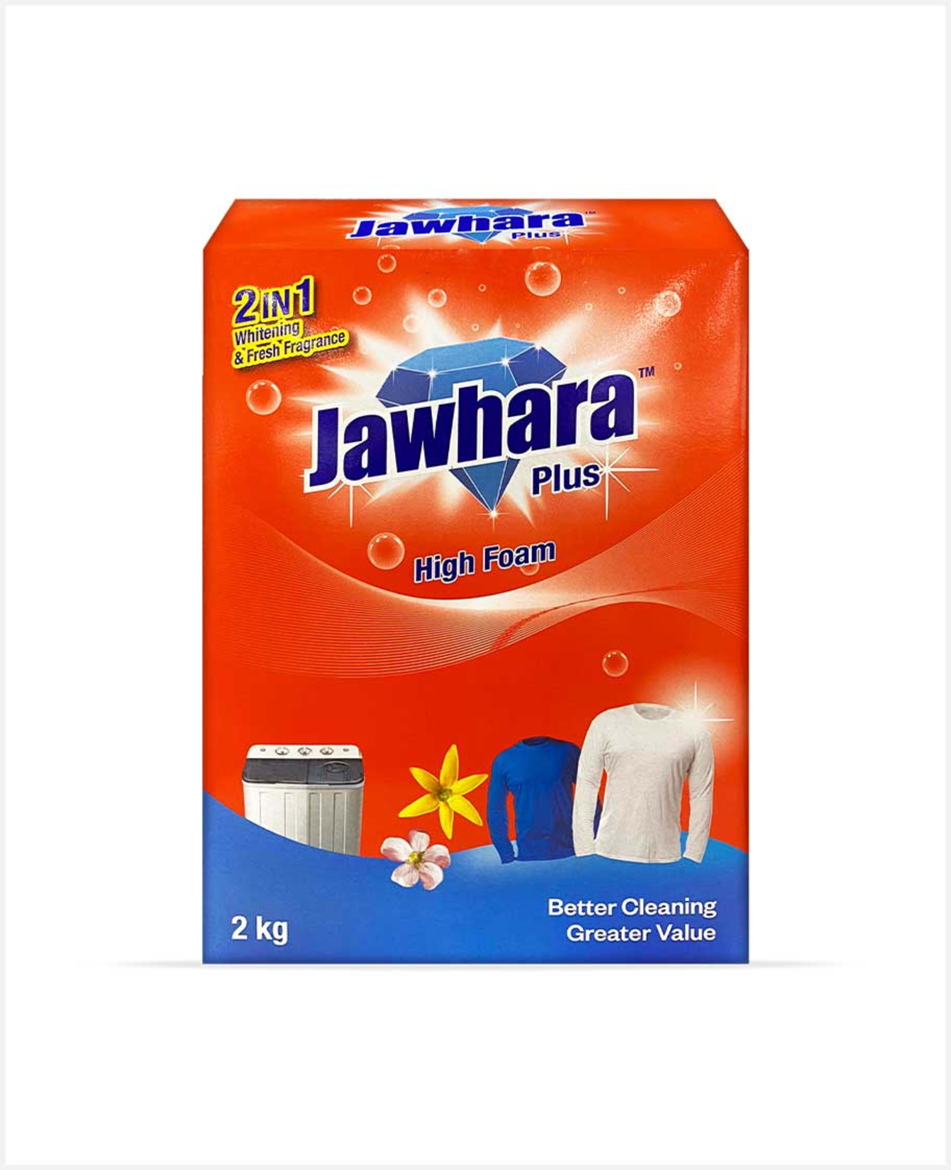Jawharah Plus High Foam Detergent Powder Box 2kg Sp.offer