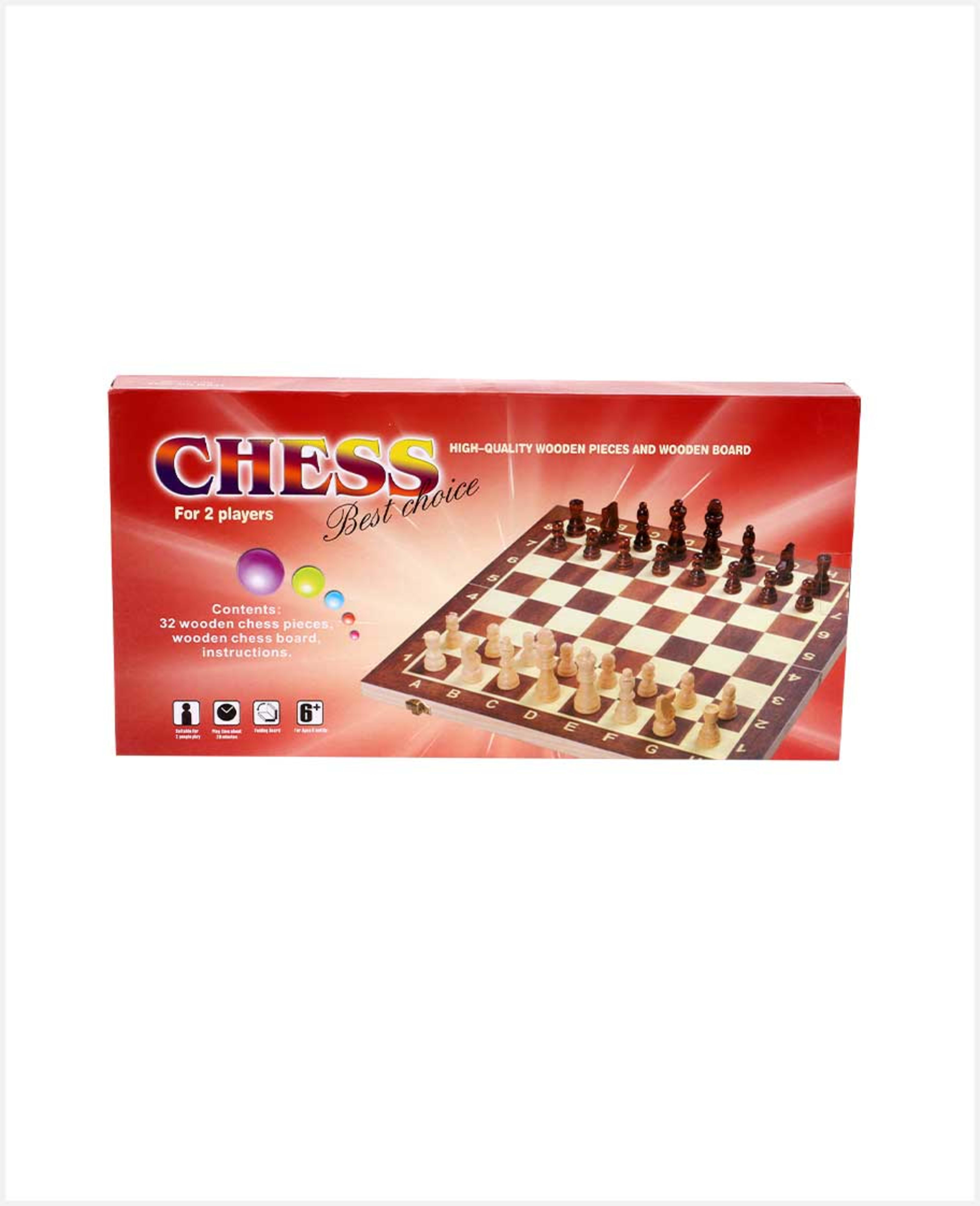 2 Player Wooden Chess Set 528a