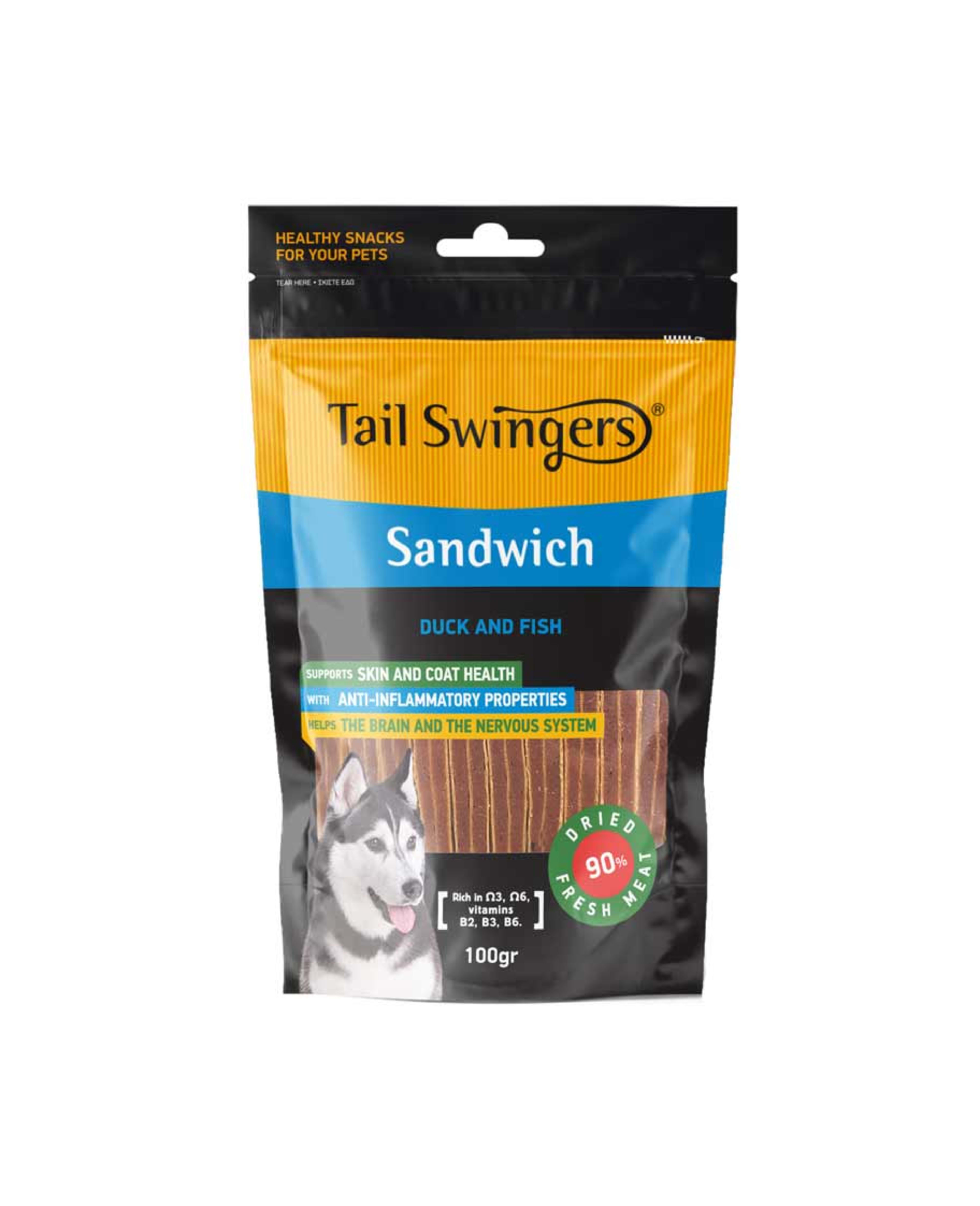 Tail Swingers Sandwich Duck and Fish for Dog 100gm - image 2