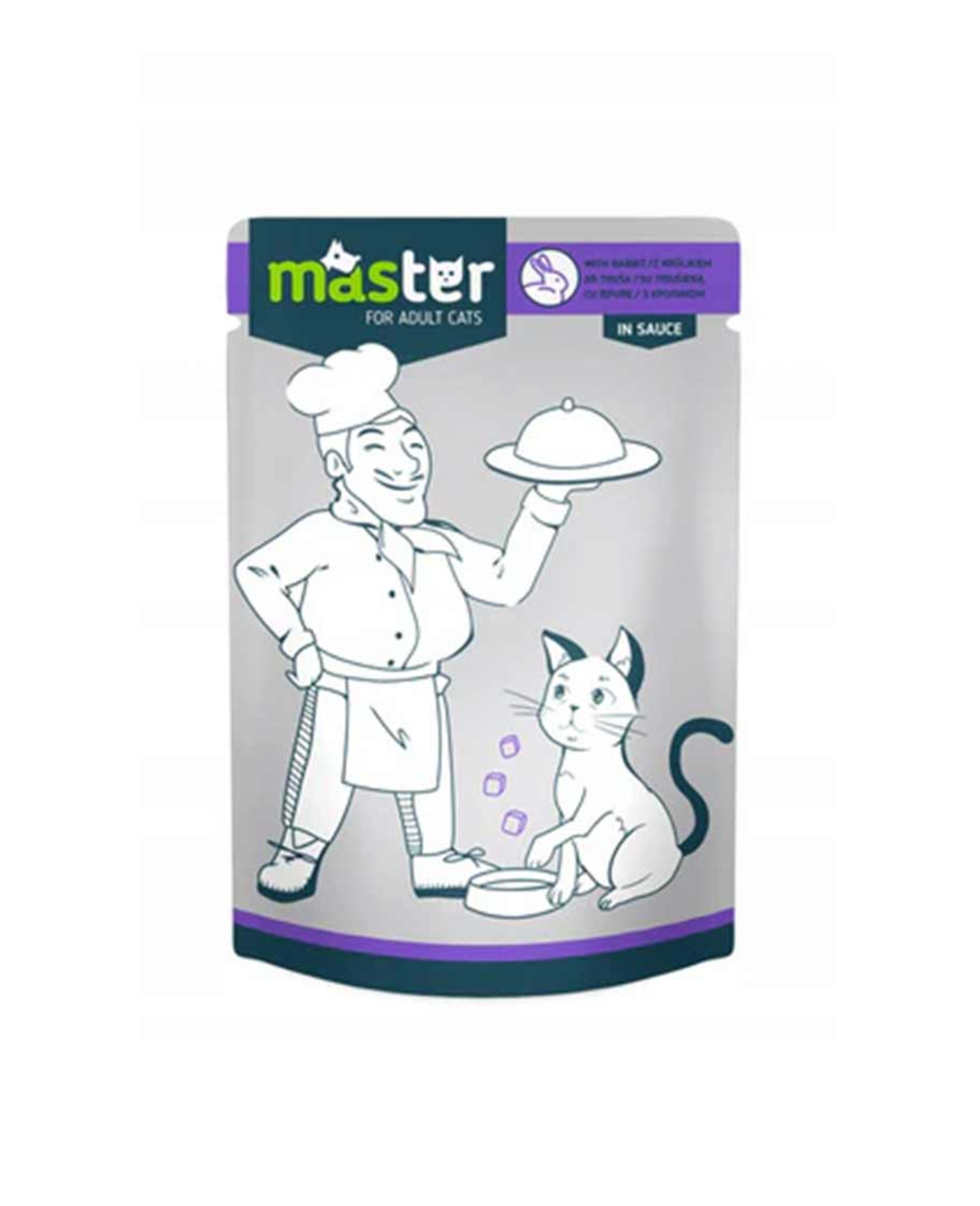 Master for Adult Cats Food with Rabbit in Sauce 80gm - image 2