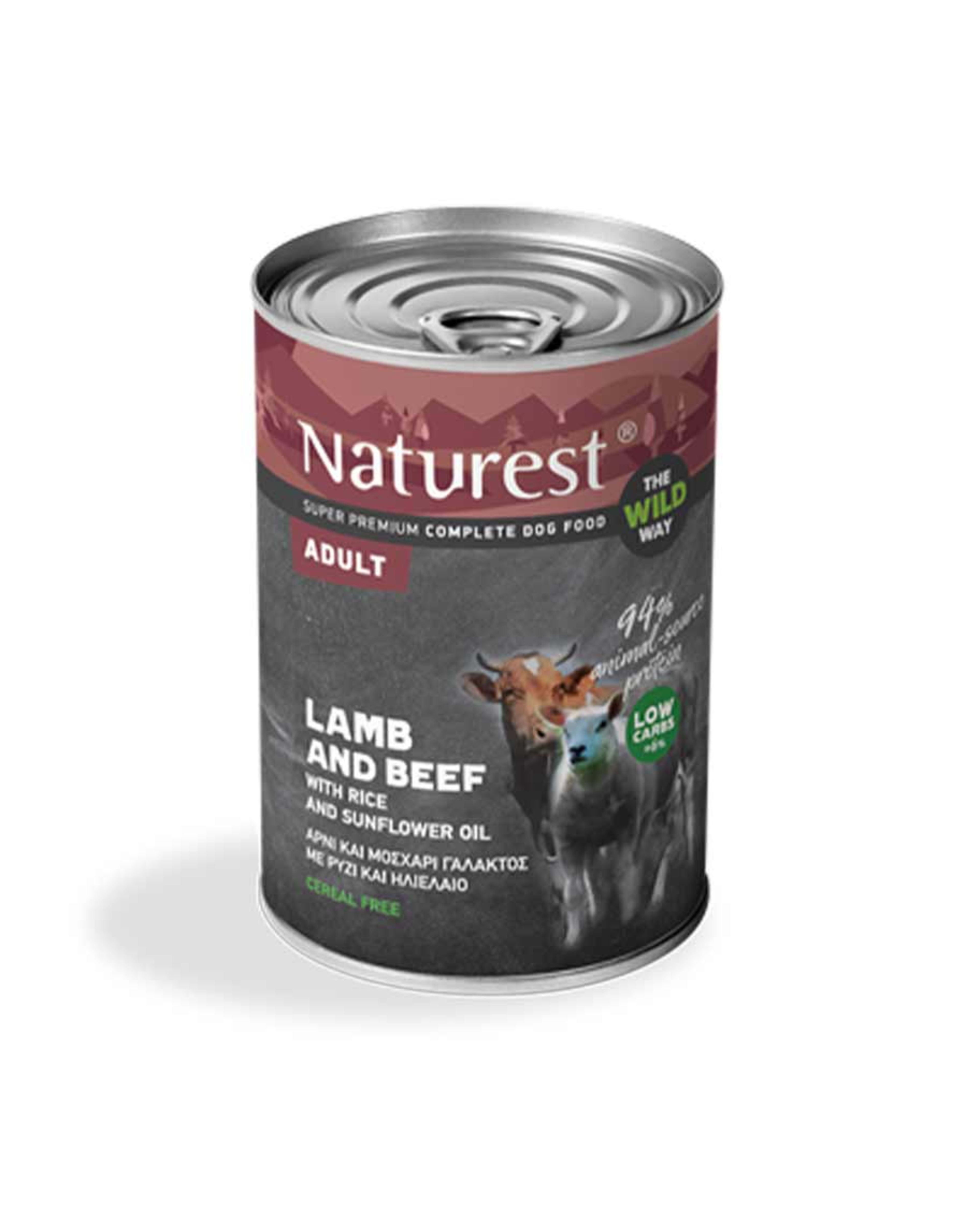 Naturest Lamb and Beef with Rice and Sunflower Oil Adult Complete Dog Food 400gm - image 2