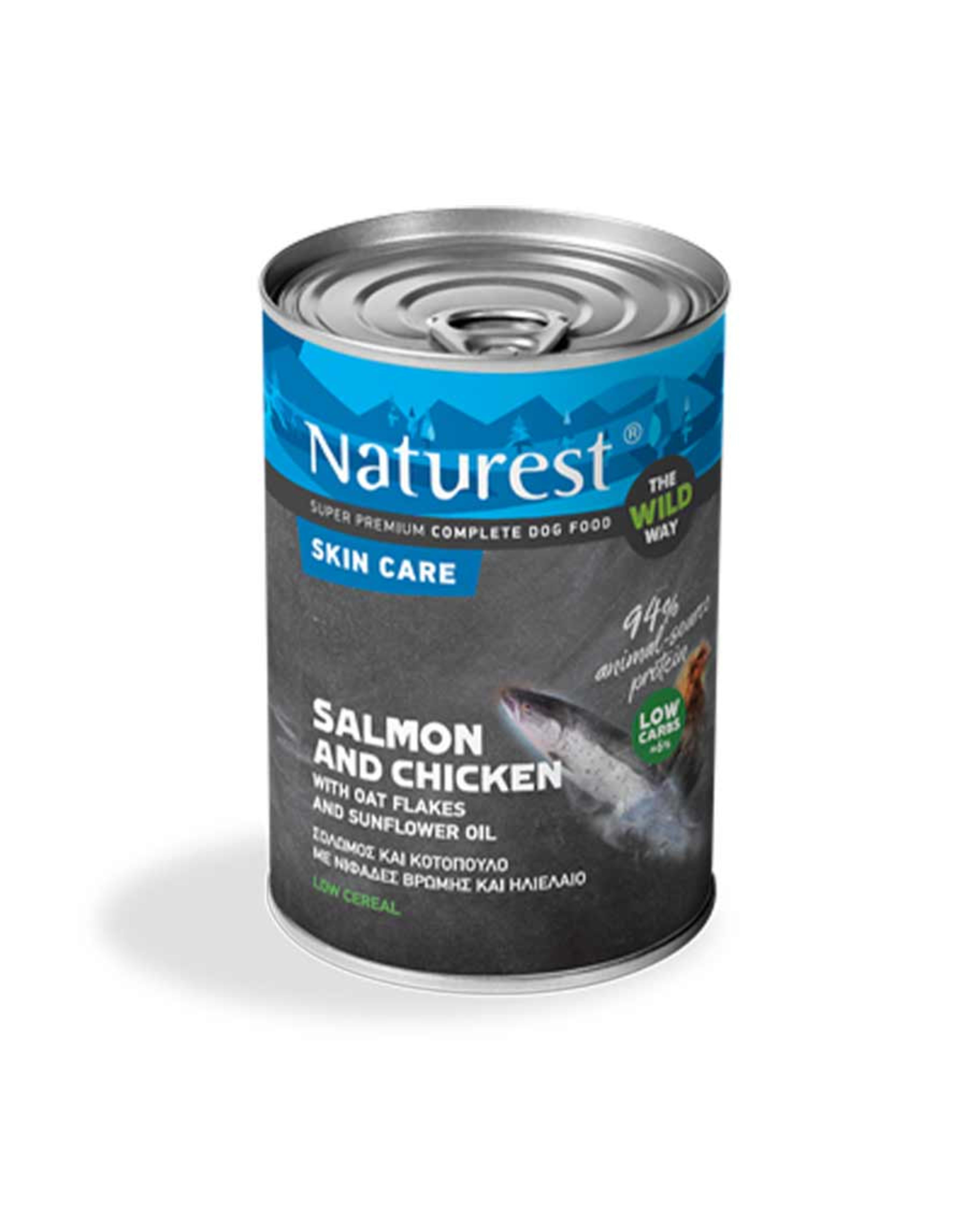 Naturest Salmon and Chicken with Oat Flakes Skin Care Complete Dog Food 400gm - image 2