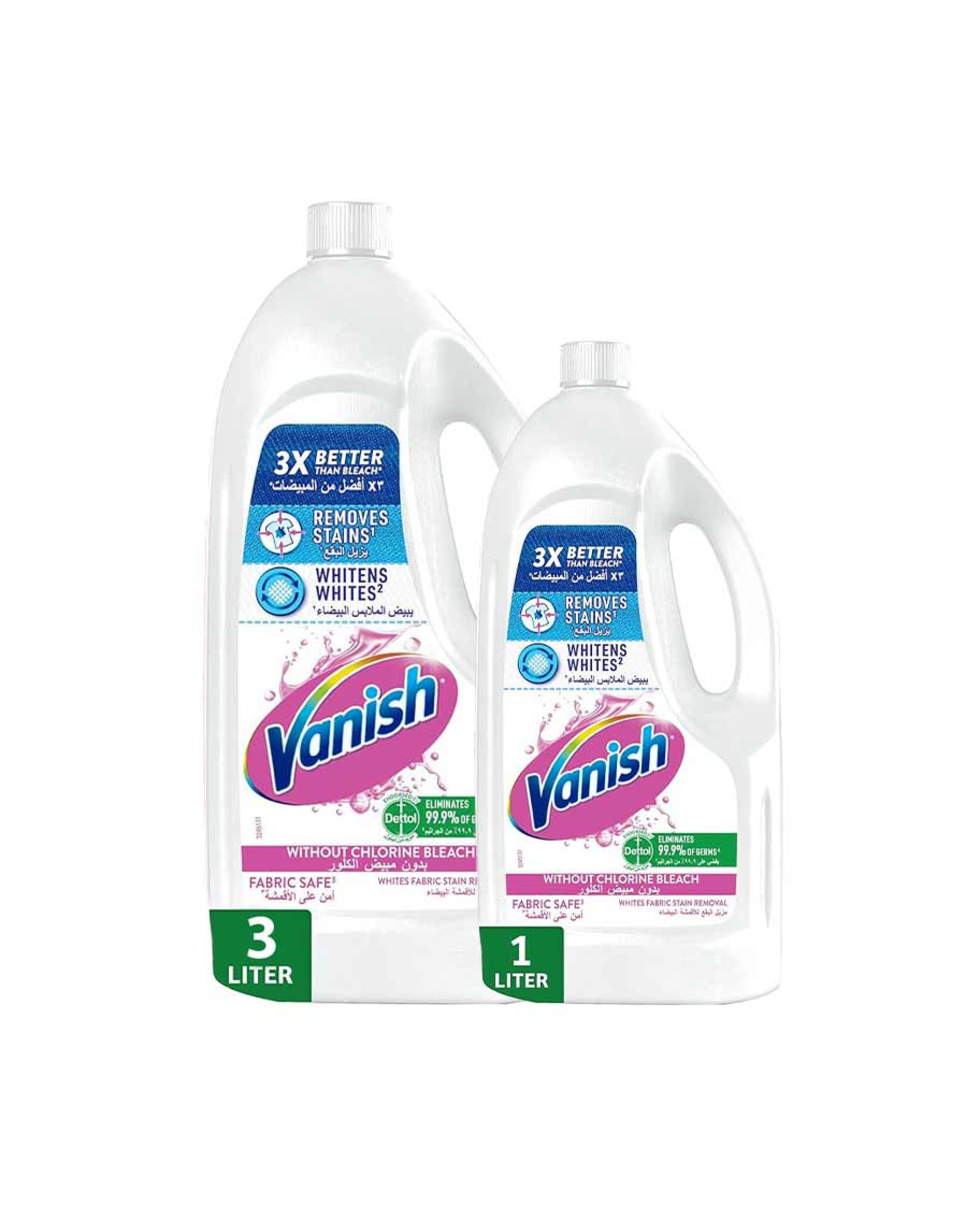 Vanish for Whites Fabric Stain Remover 3l+1ltr