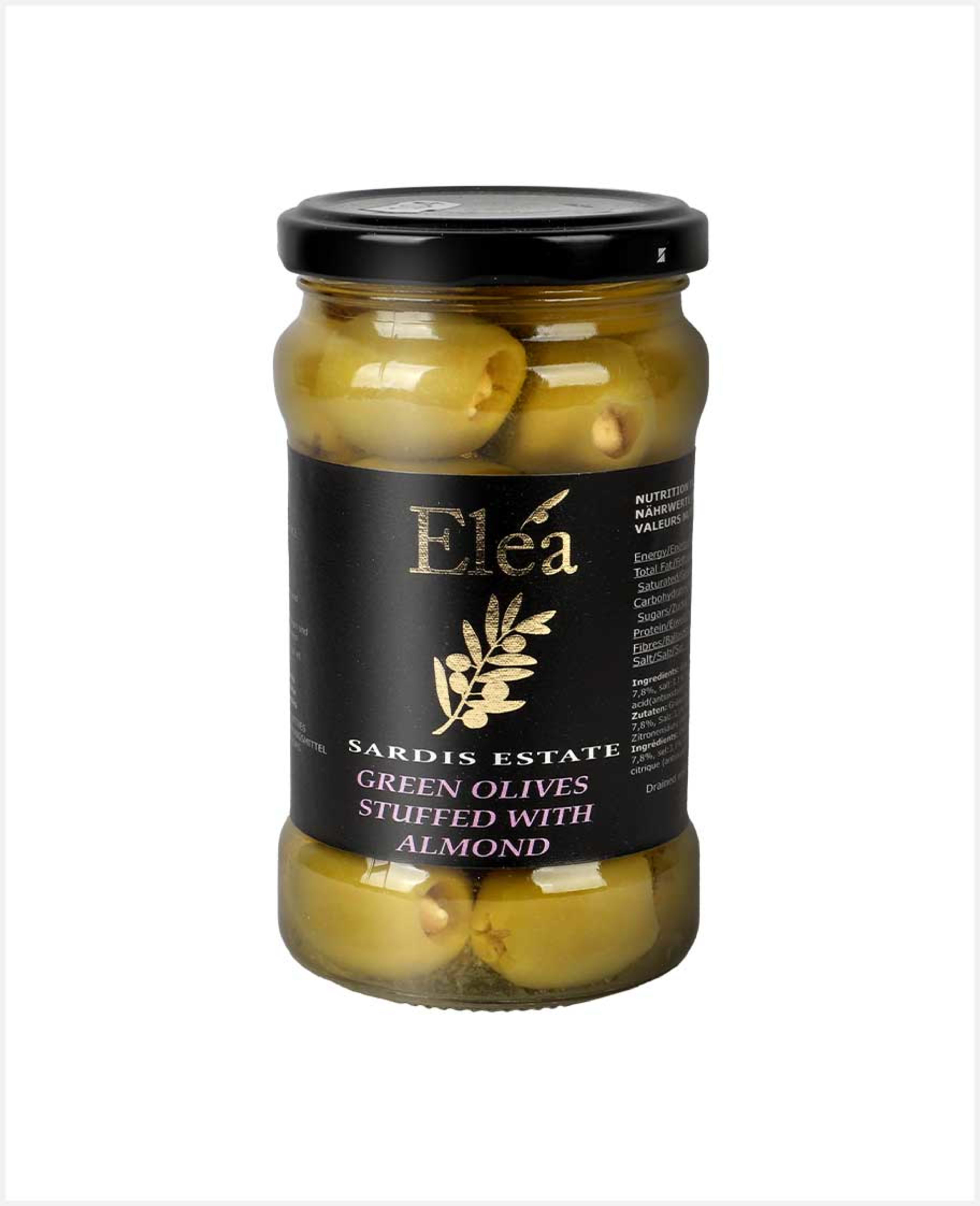 Elea Green Olives Stuffed with Almond 180gm
