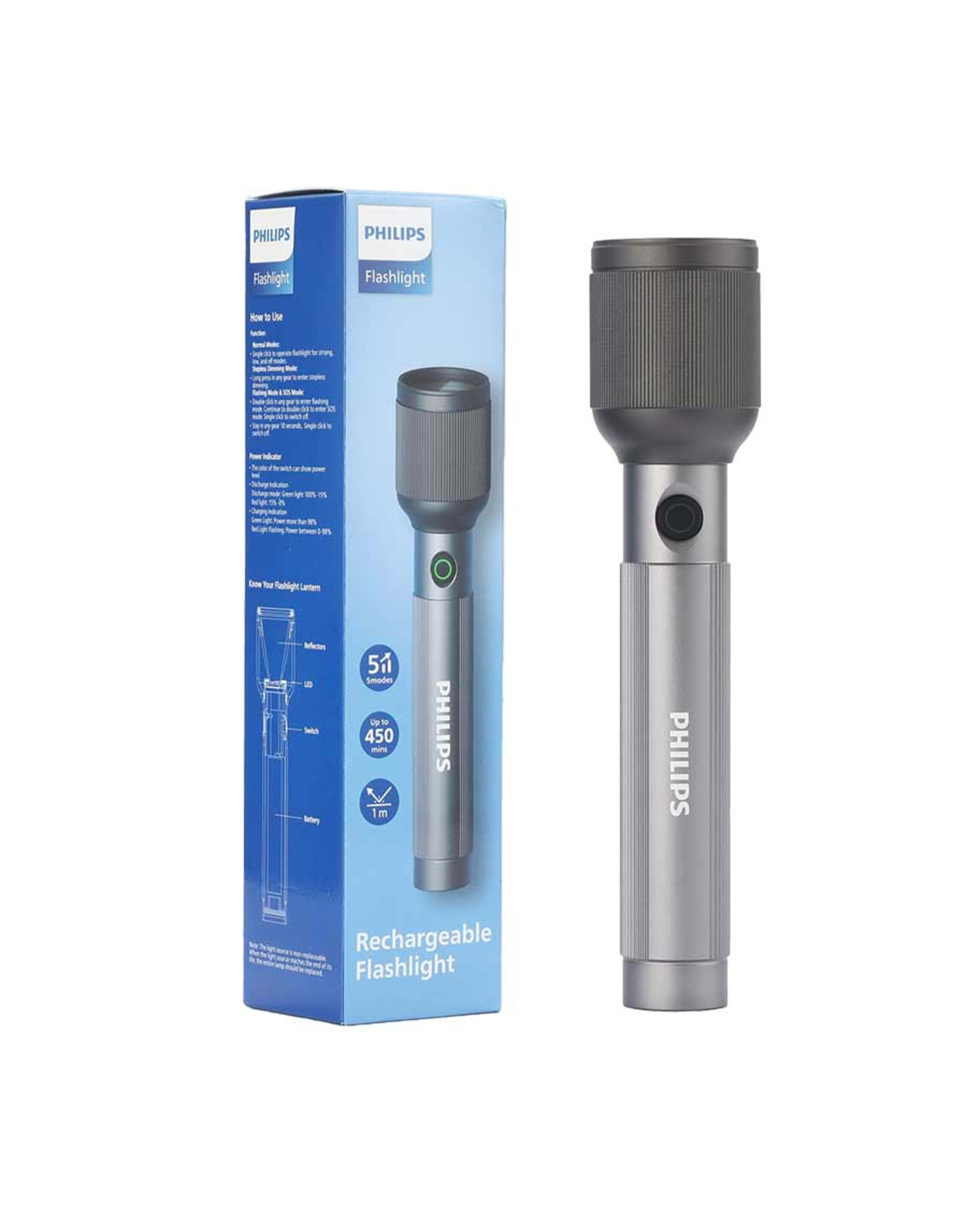 Philips Rechargeable Flash Light Sfl2143/56 - image 2