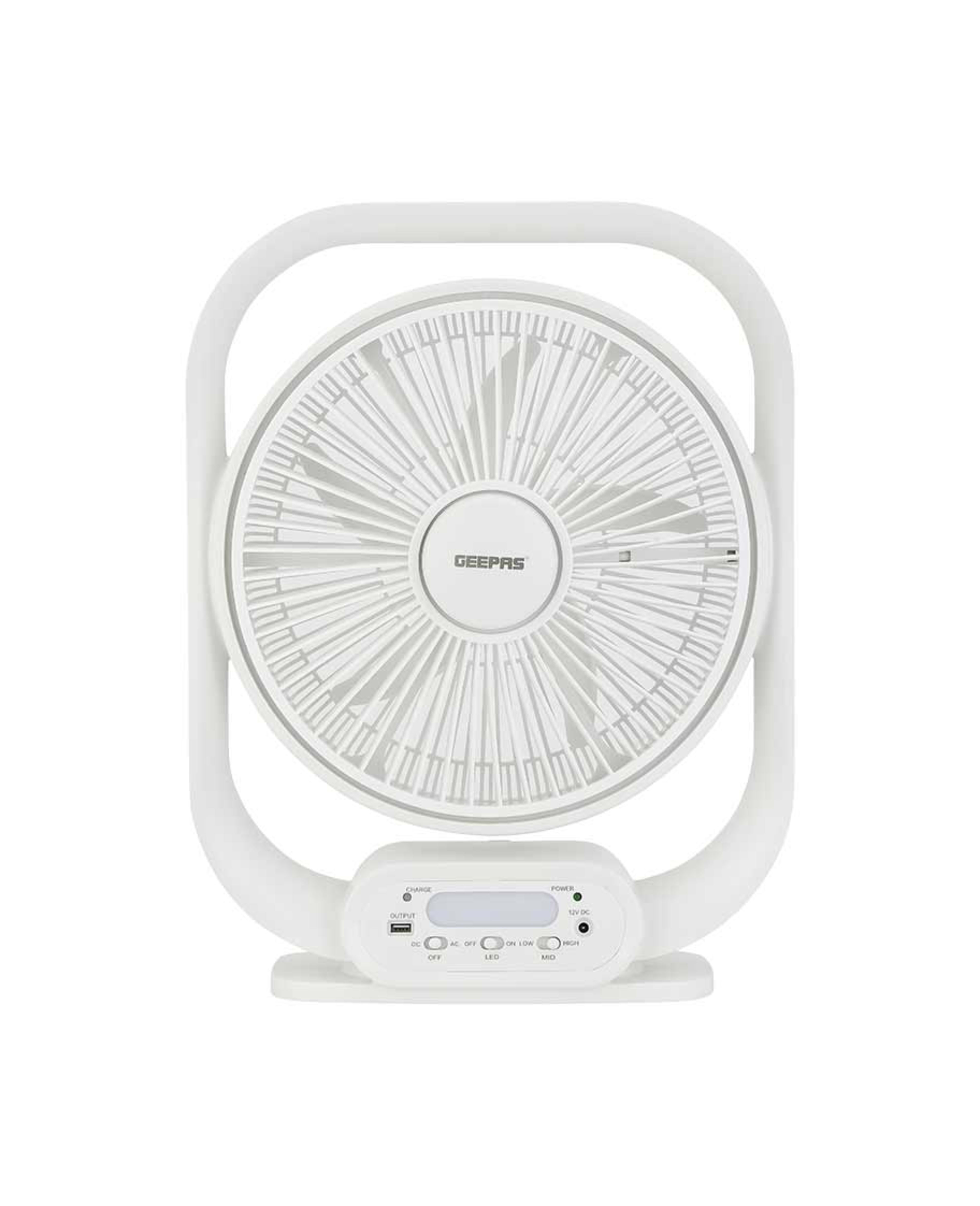Geepas Table Fan 12inch 6w 1.6hrs LED 1x3 Gf21189
