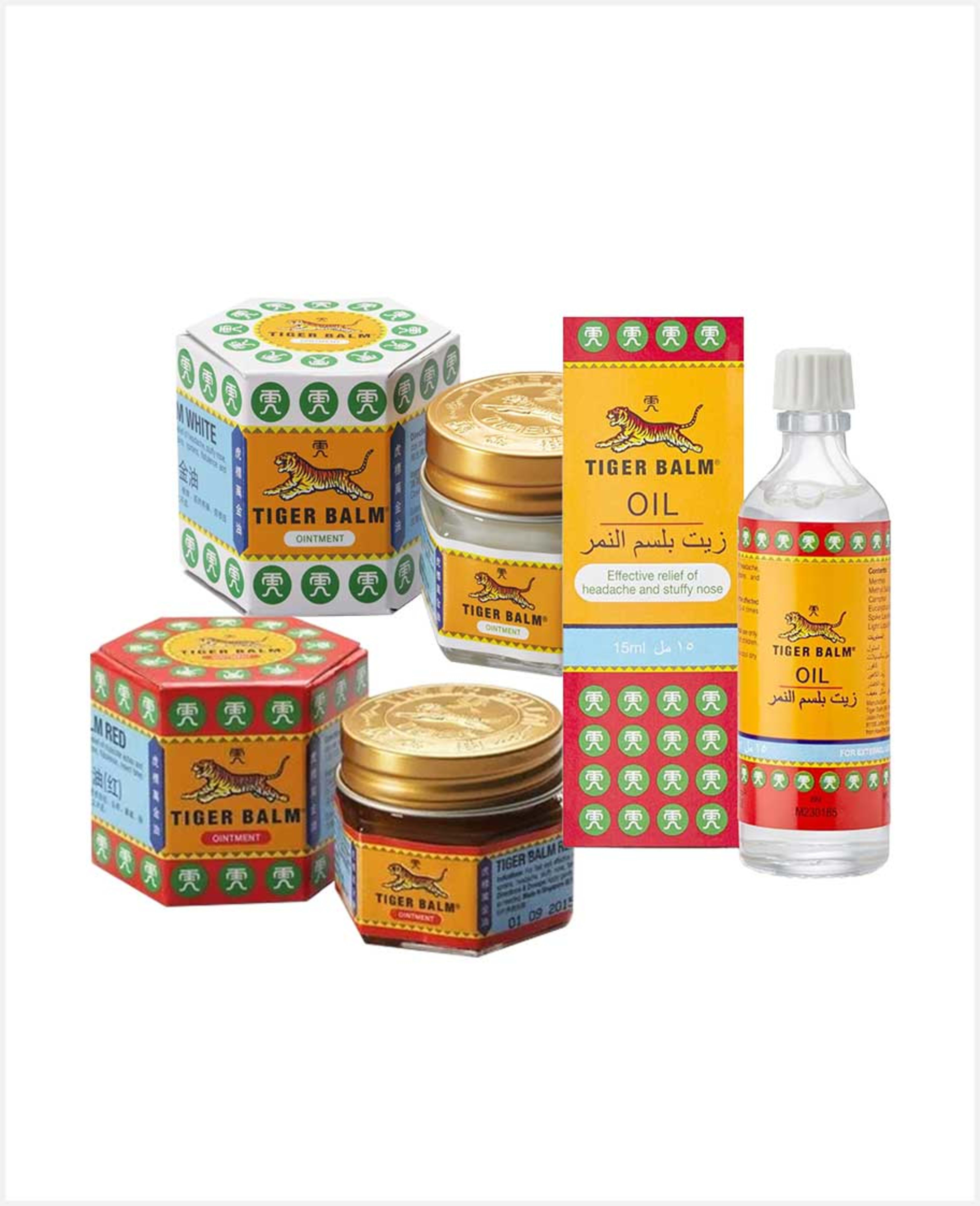 Tiger Balm Balm Red 4x19.4gm+tiger Balm Oil 15ml 92.6gm - image 2