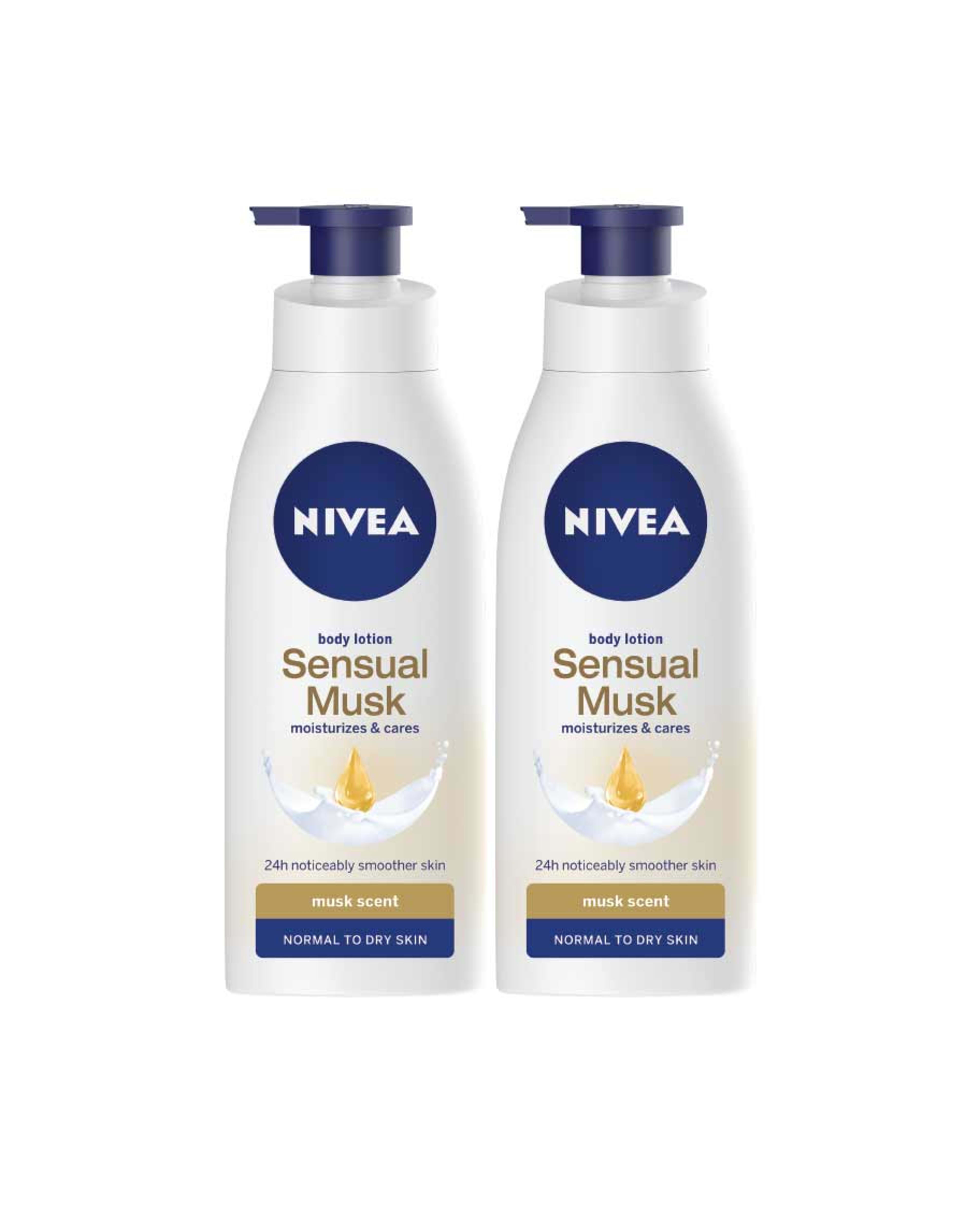Nivea Sensual Musk Body Lotion 2x400ml @20%off