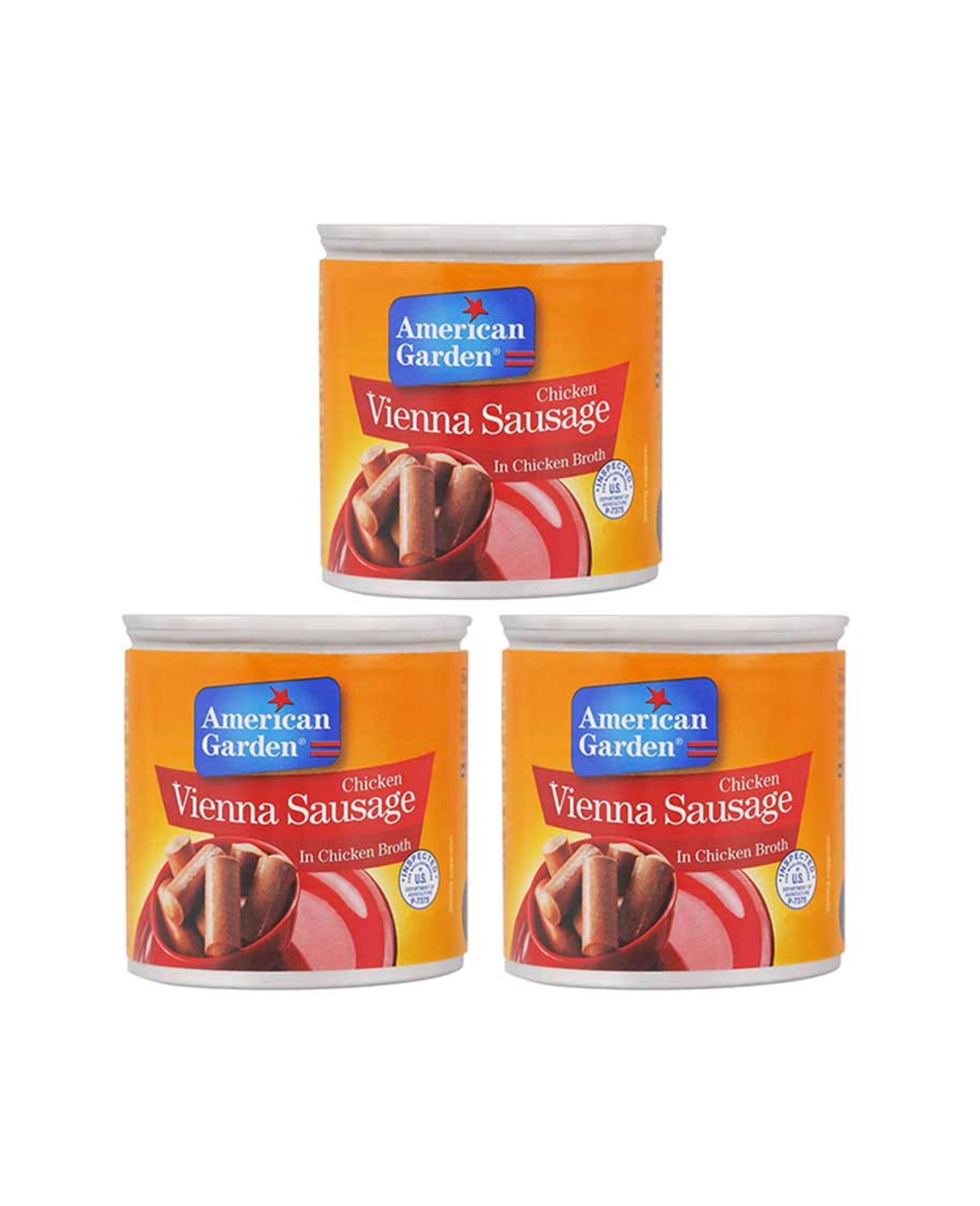 American Garden Vienna Sausage in Chicken Broth 3x142gm