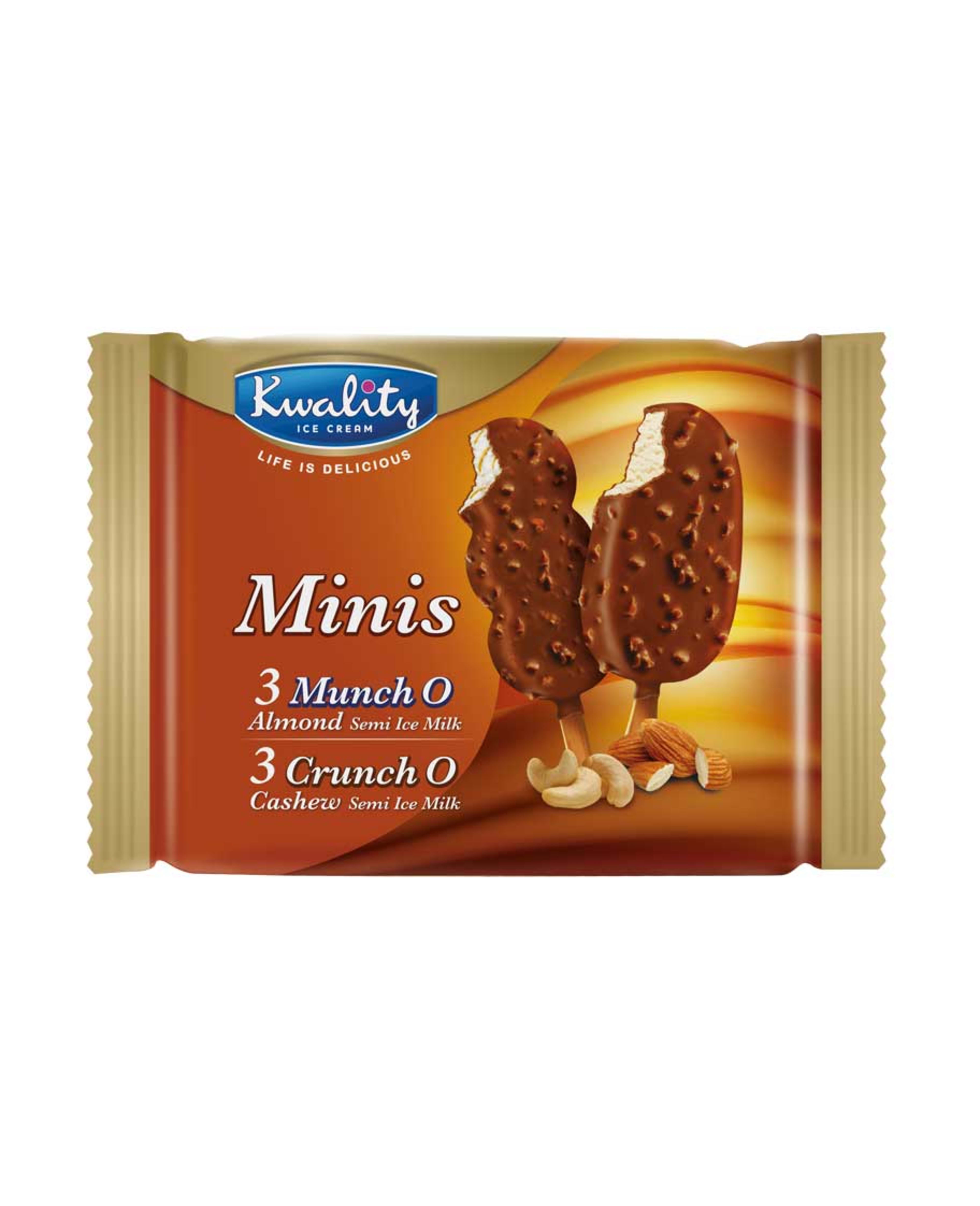 Kwality Minis Cruncho Muncho Almond Ice Cream 6x50ml - image 2