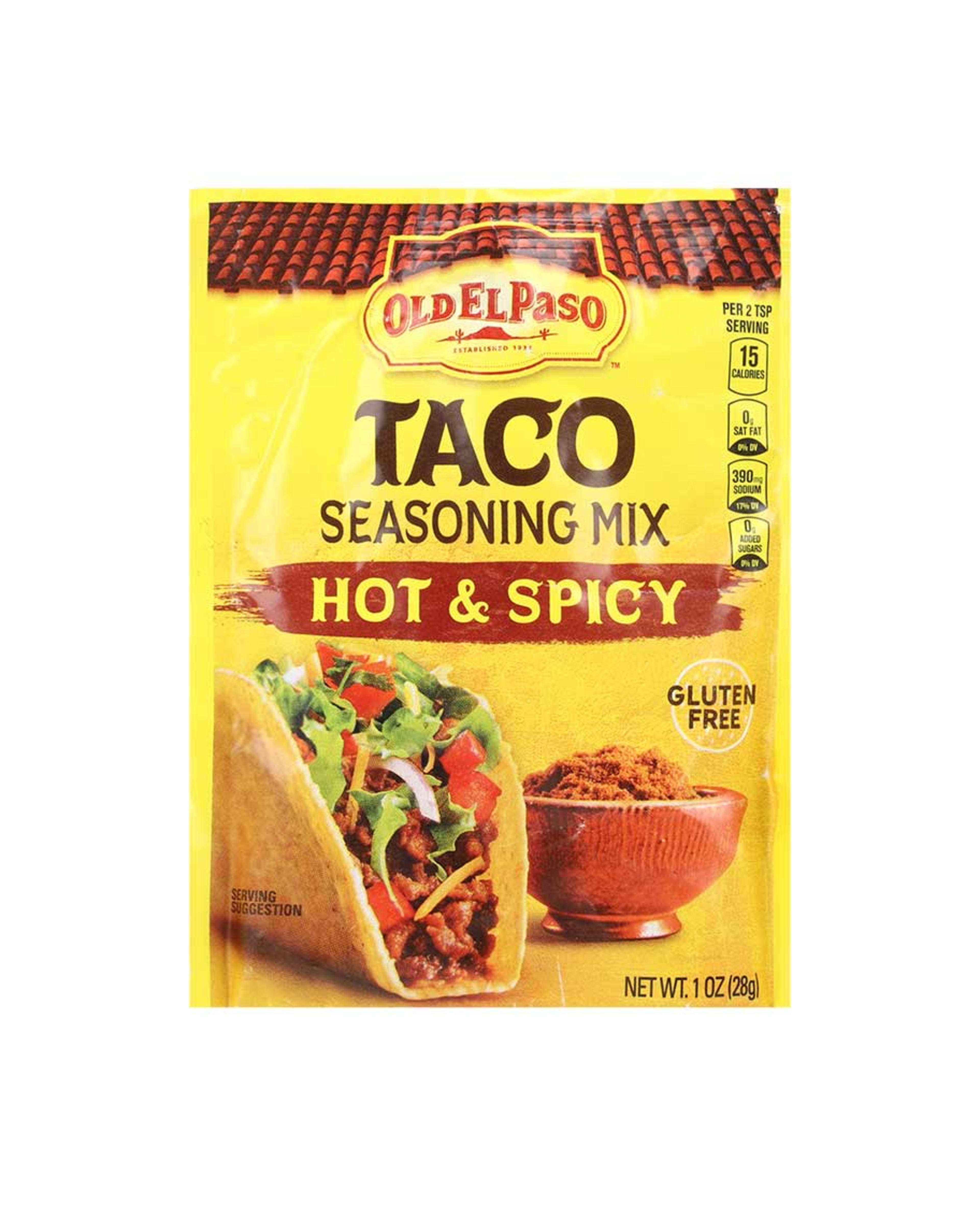 Old El Paso Taco Seasoning Mix Hot & Spicy Gluten Free 1oz/28gm - image 2