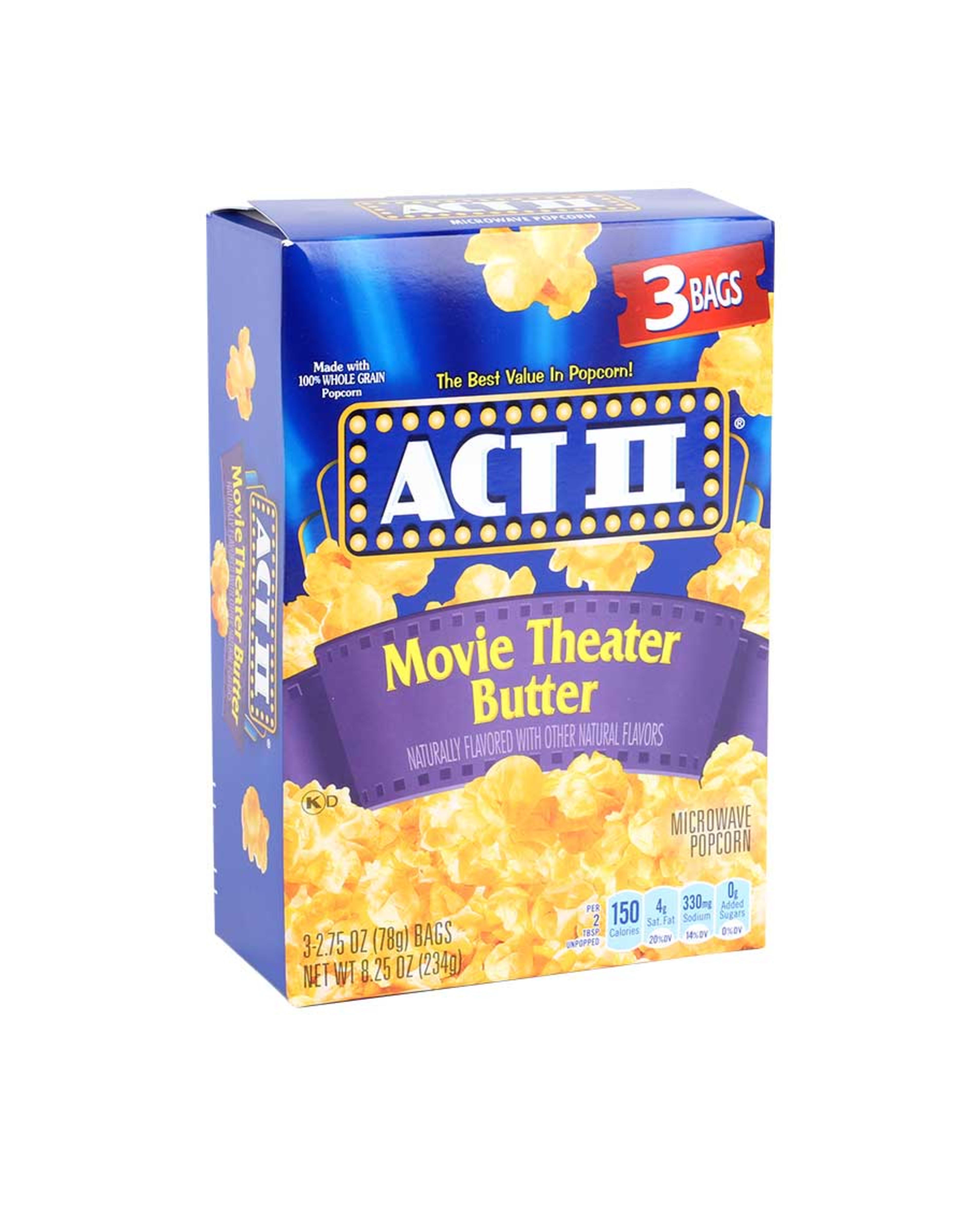 Act Ii Microwave Popcorn Movie Theater Butter 234gm - image 2