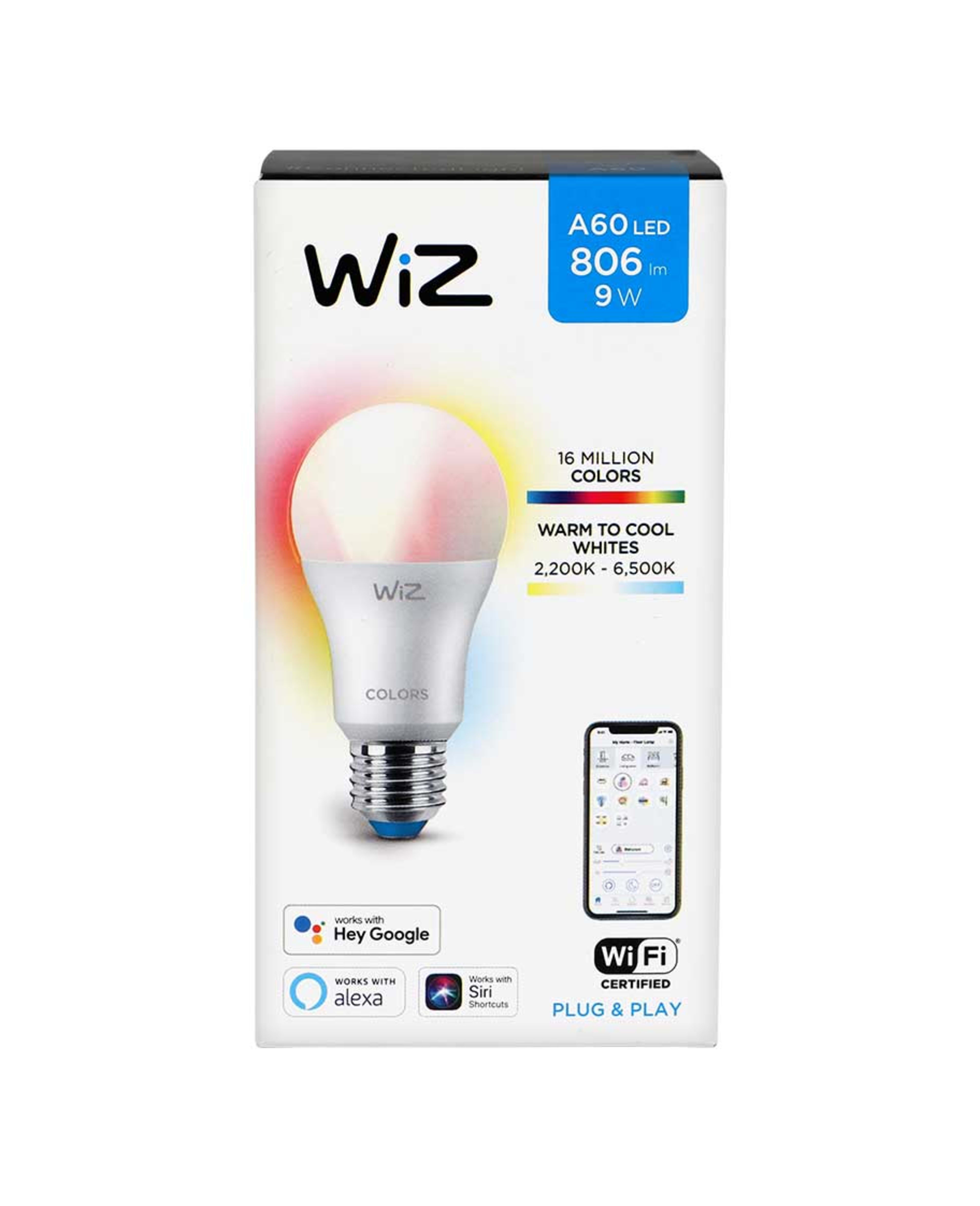Wiz Wi-fi Color+tunable White Light Bulb A60 LED 9w - image 2