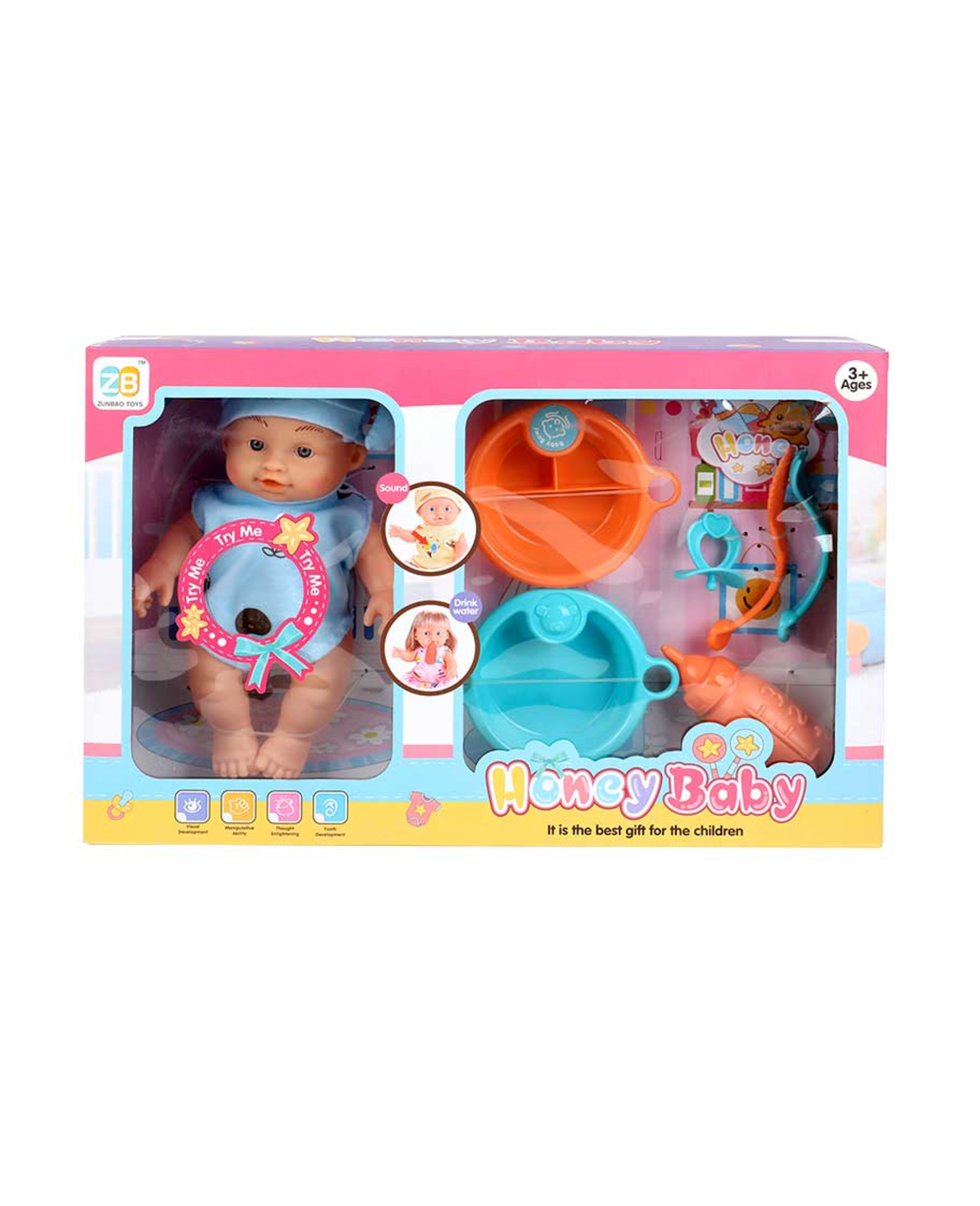 Zunbao Toys Honey Baby Doll with Accessories 12inch Zb758-57 - image 2