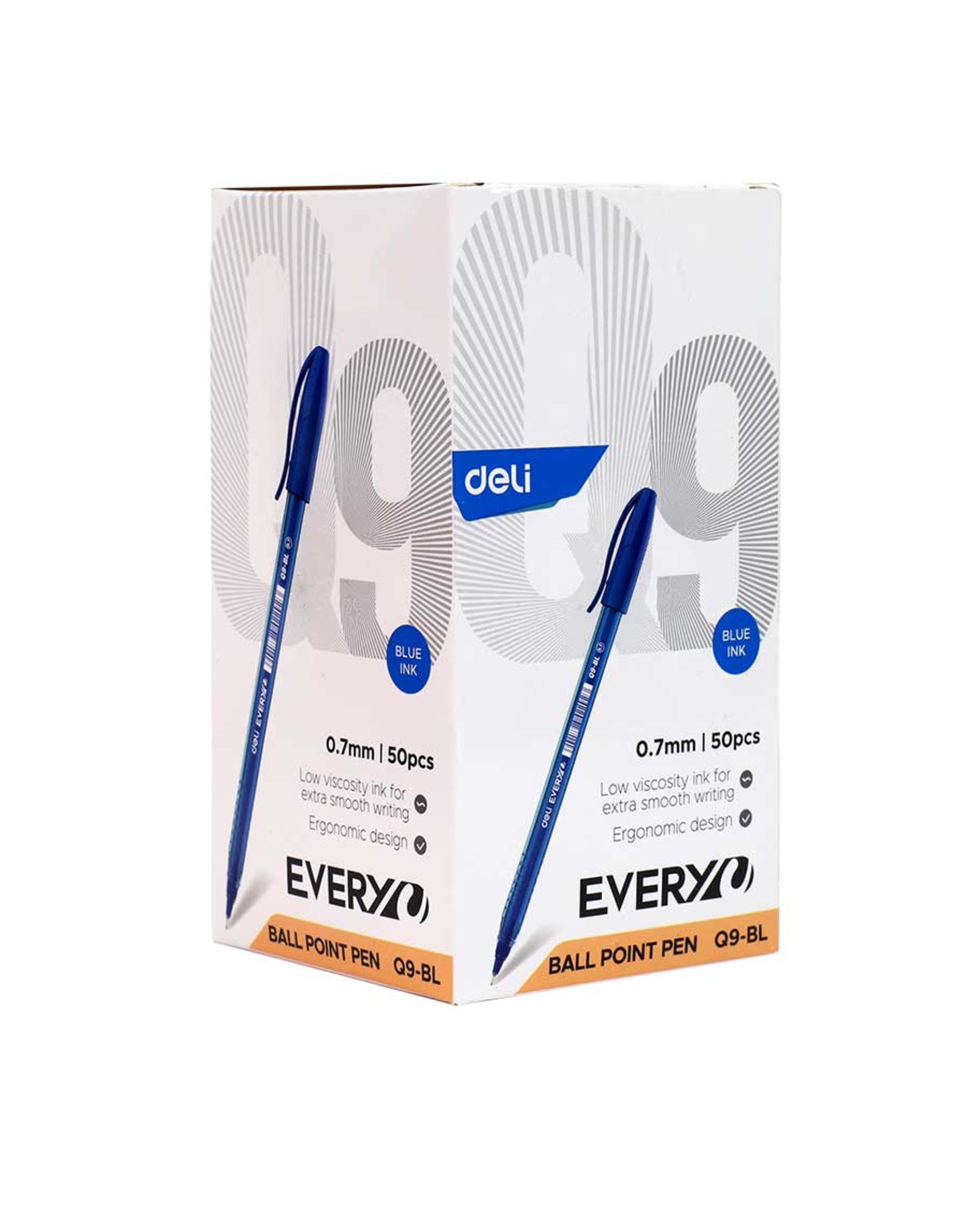 Deli Ball Pen 0.7mm Blue 50pcs Q9-bl