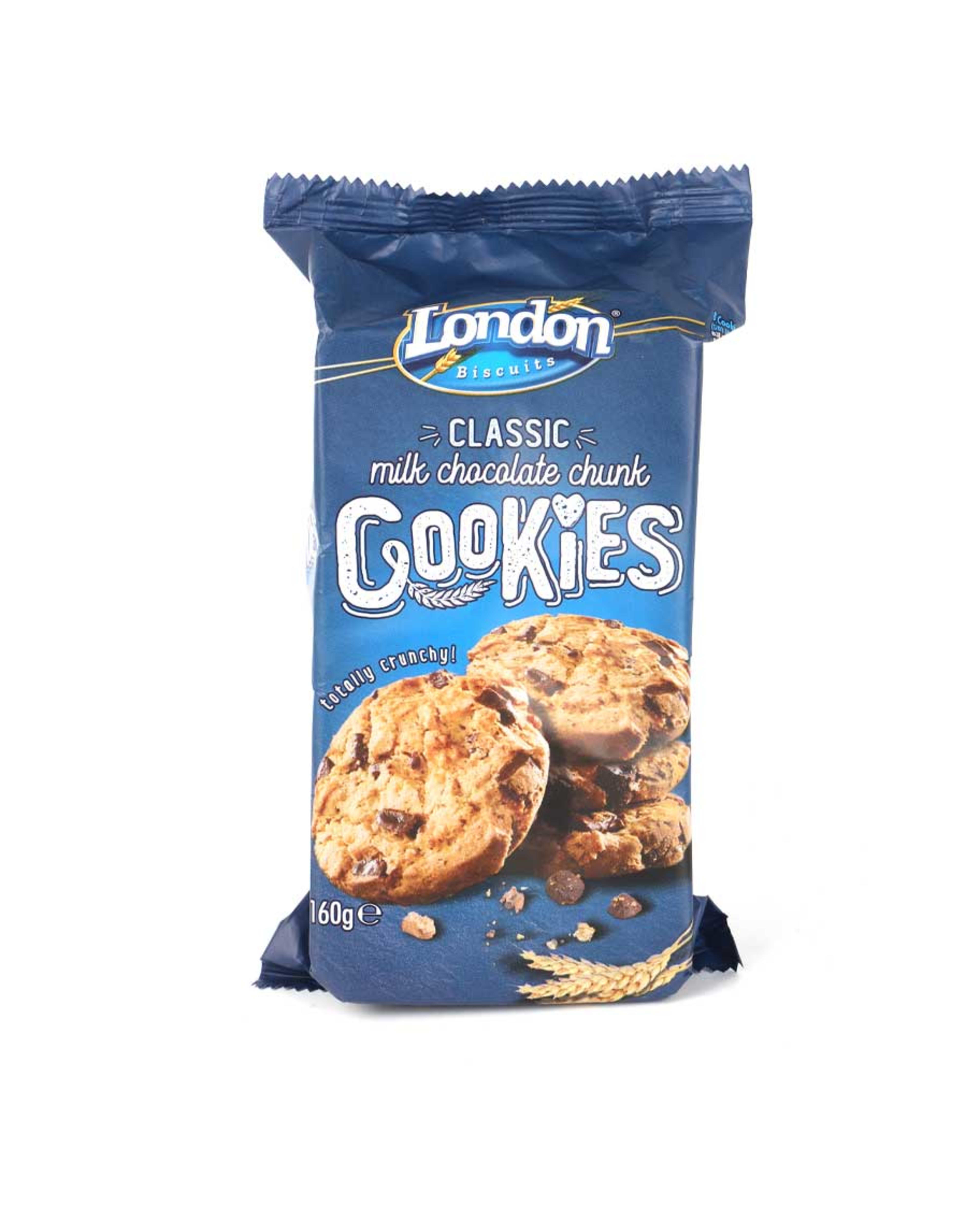 London Biscuits Cookies Classic Milk Chocolate Chunk 160gm - image 2