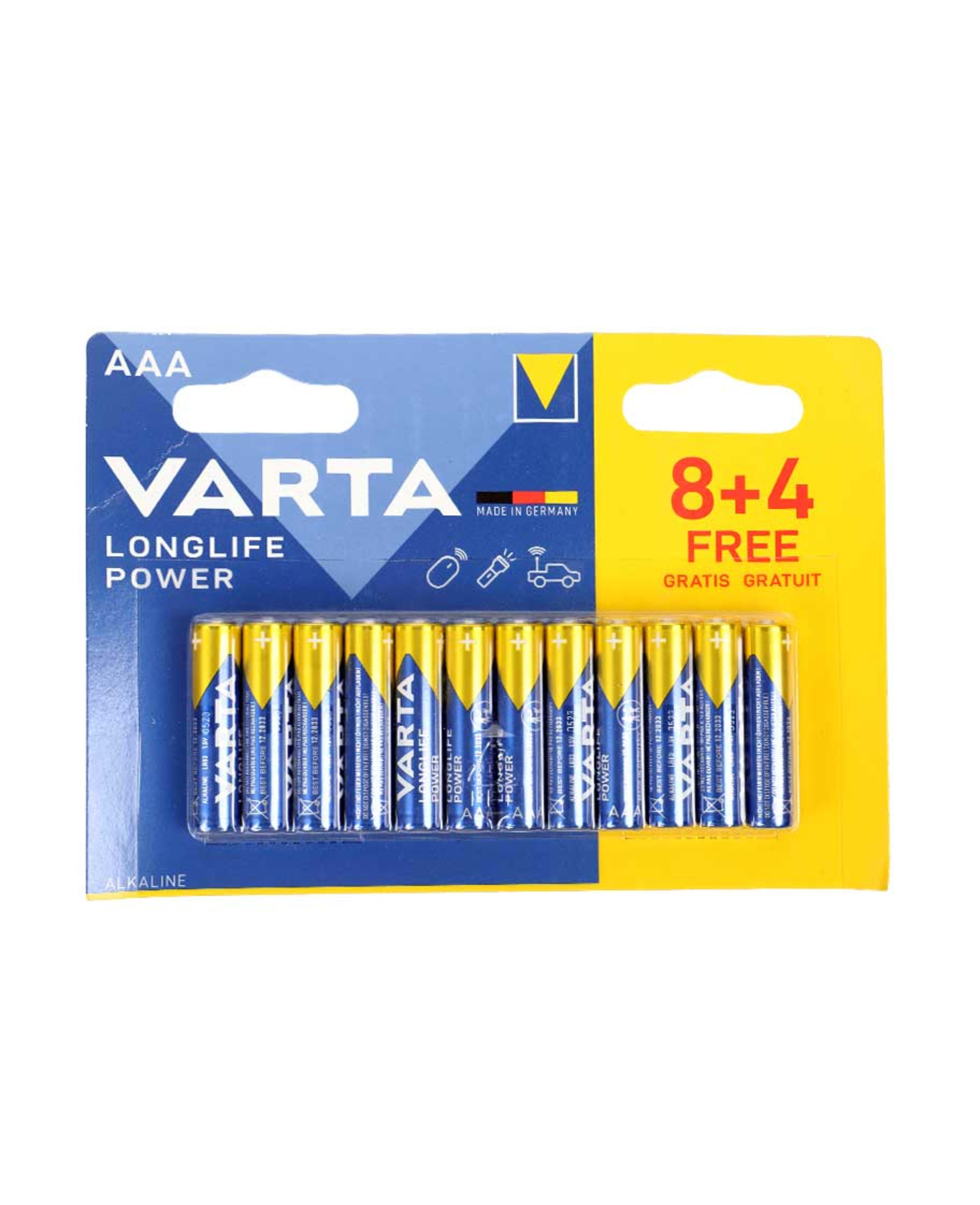 Varta Battery High Energy Aaa Bli 8+4 4903121472