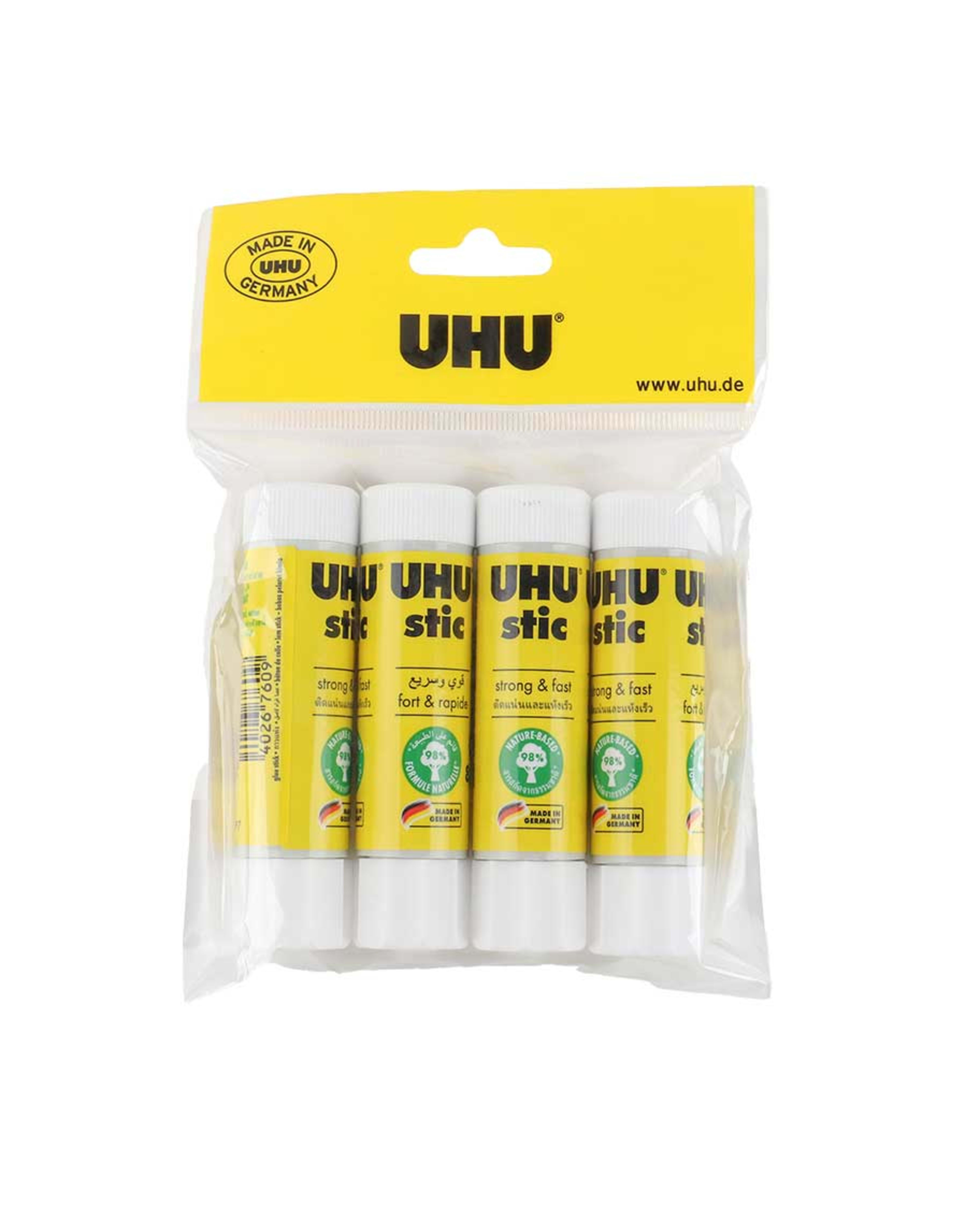 Uhu Glue Stick 4x8.2gm Uh8x4pc