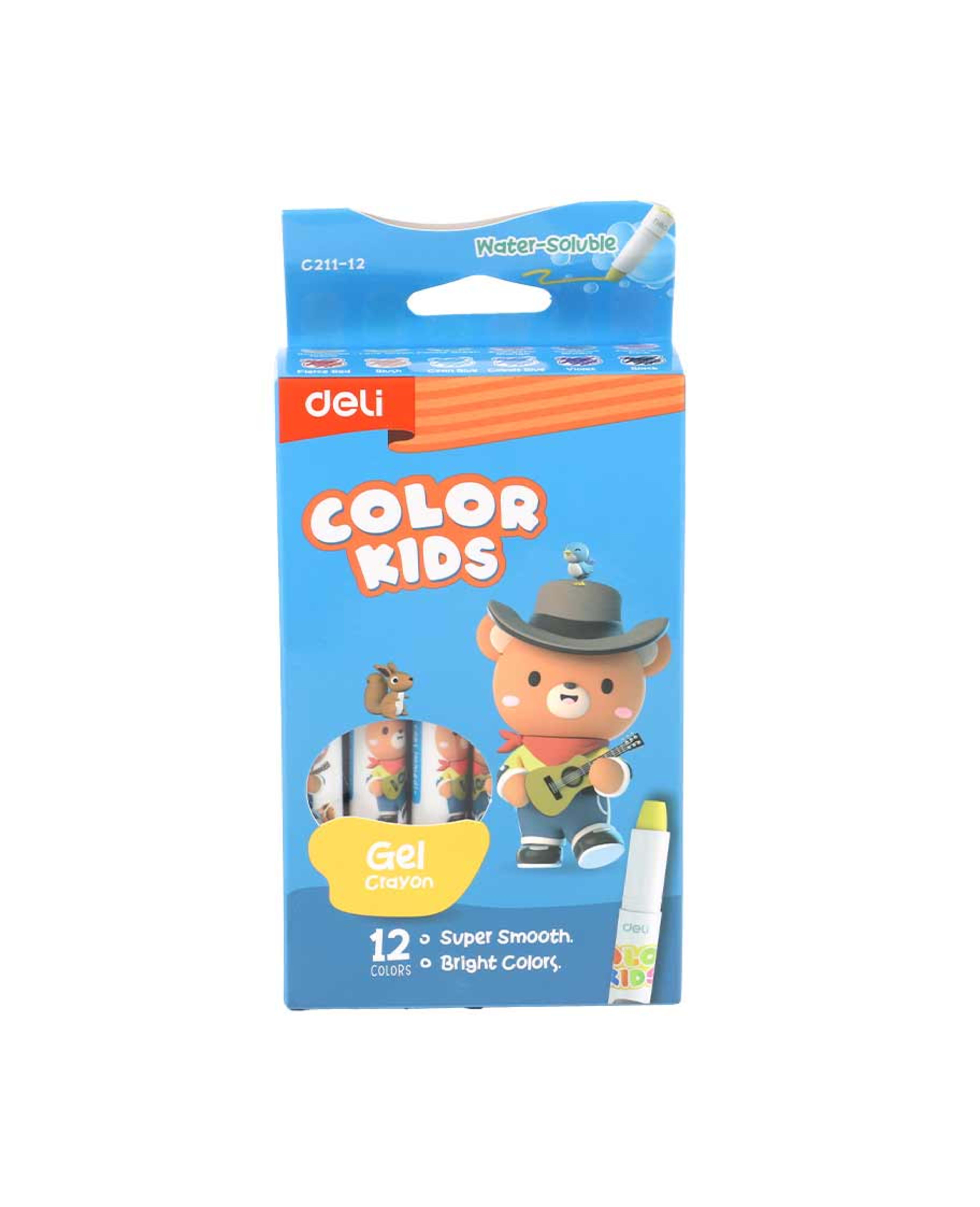 Deli Gel Crayons 12pcs 1pkt C211-12