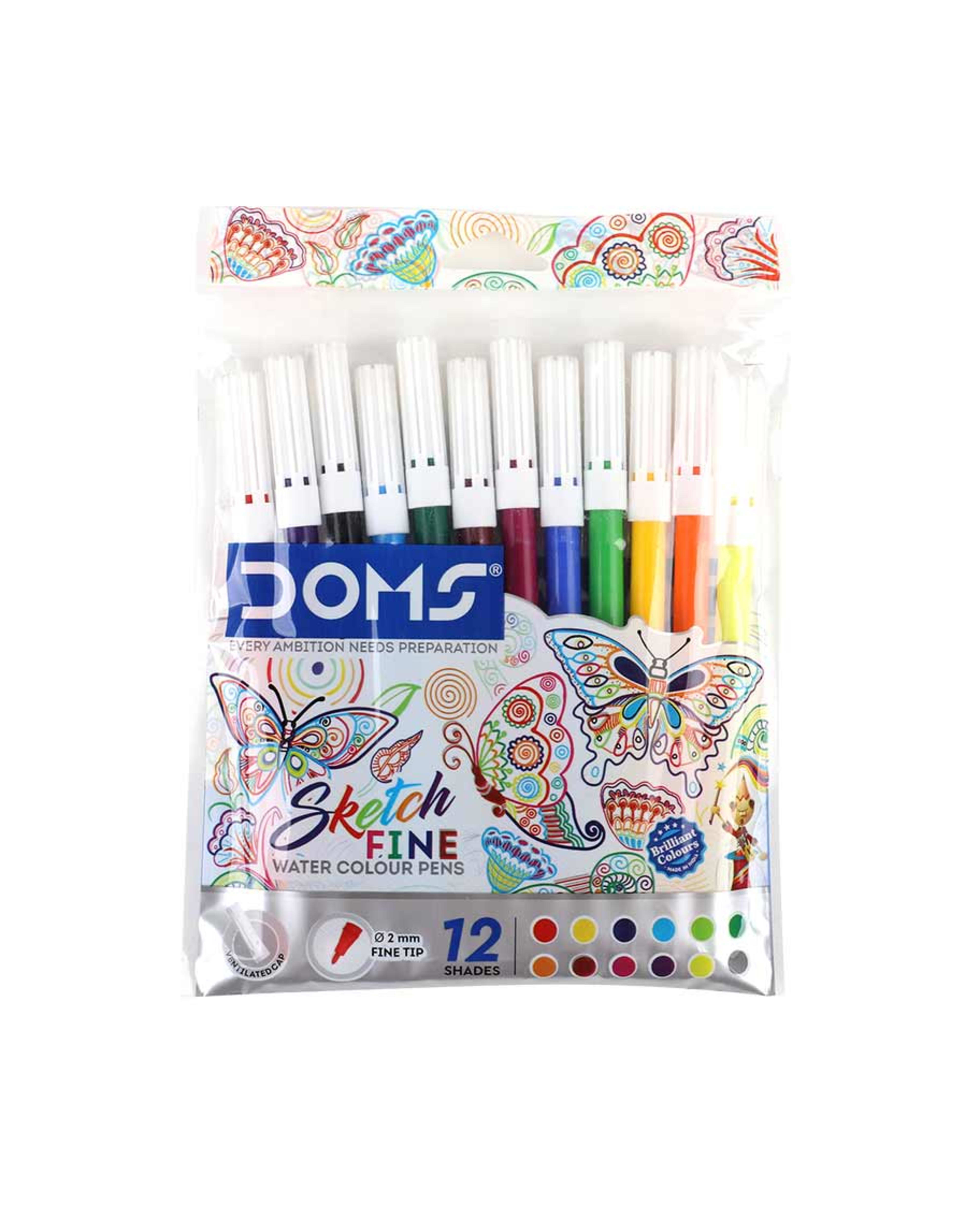 Doms Sketch Fine Water Color Pen 12shade 80150