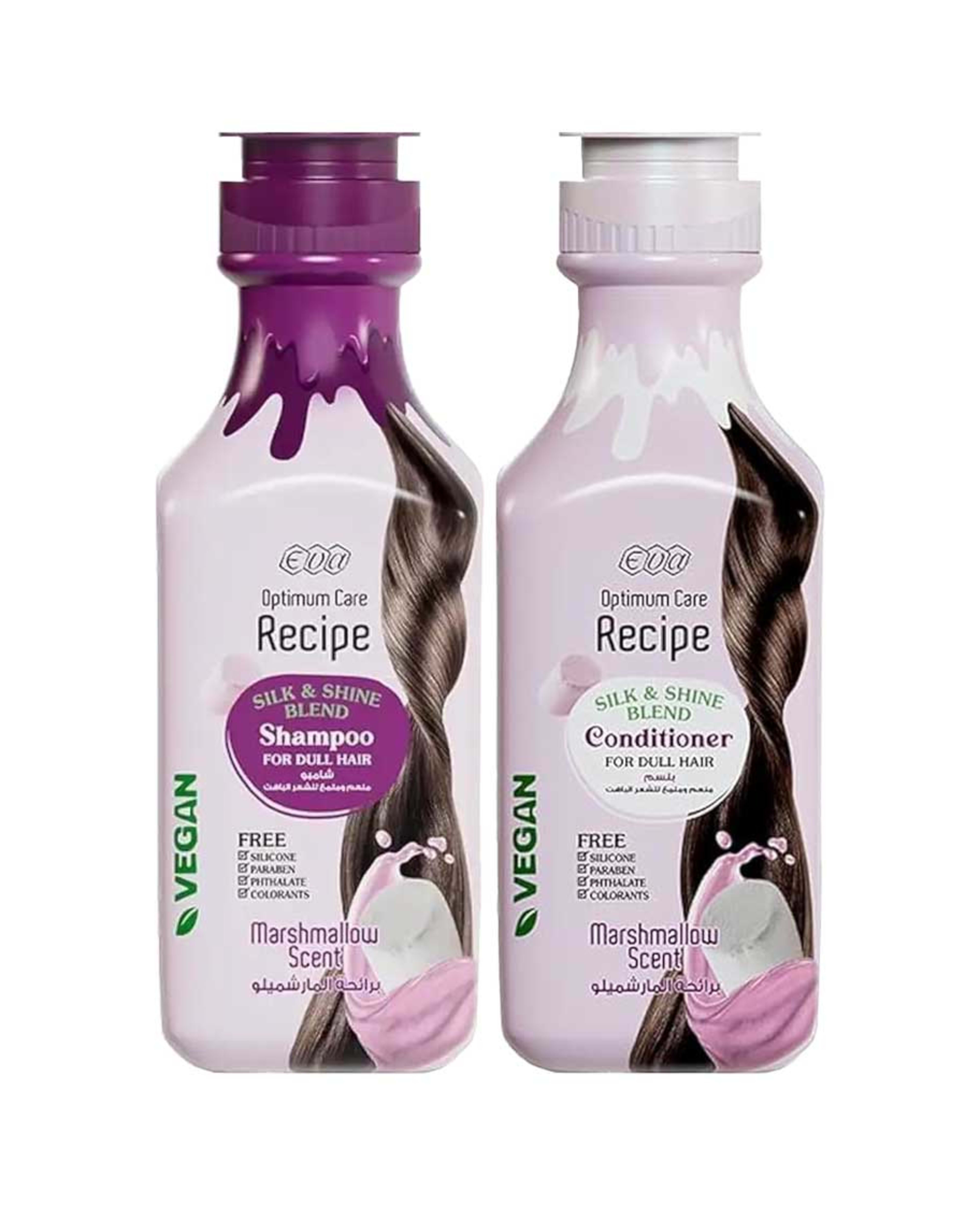 Eva Silk & Shine Blend Shampoo for Dull Hair Marshmallow Scent 350ml+conditioner 350ml