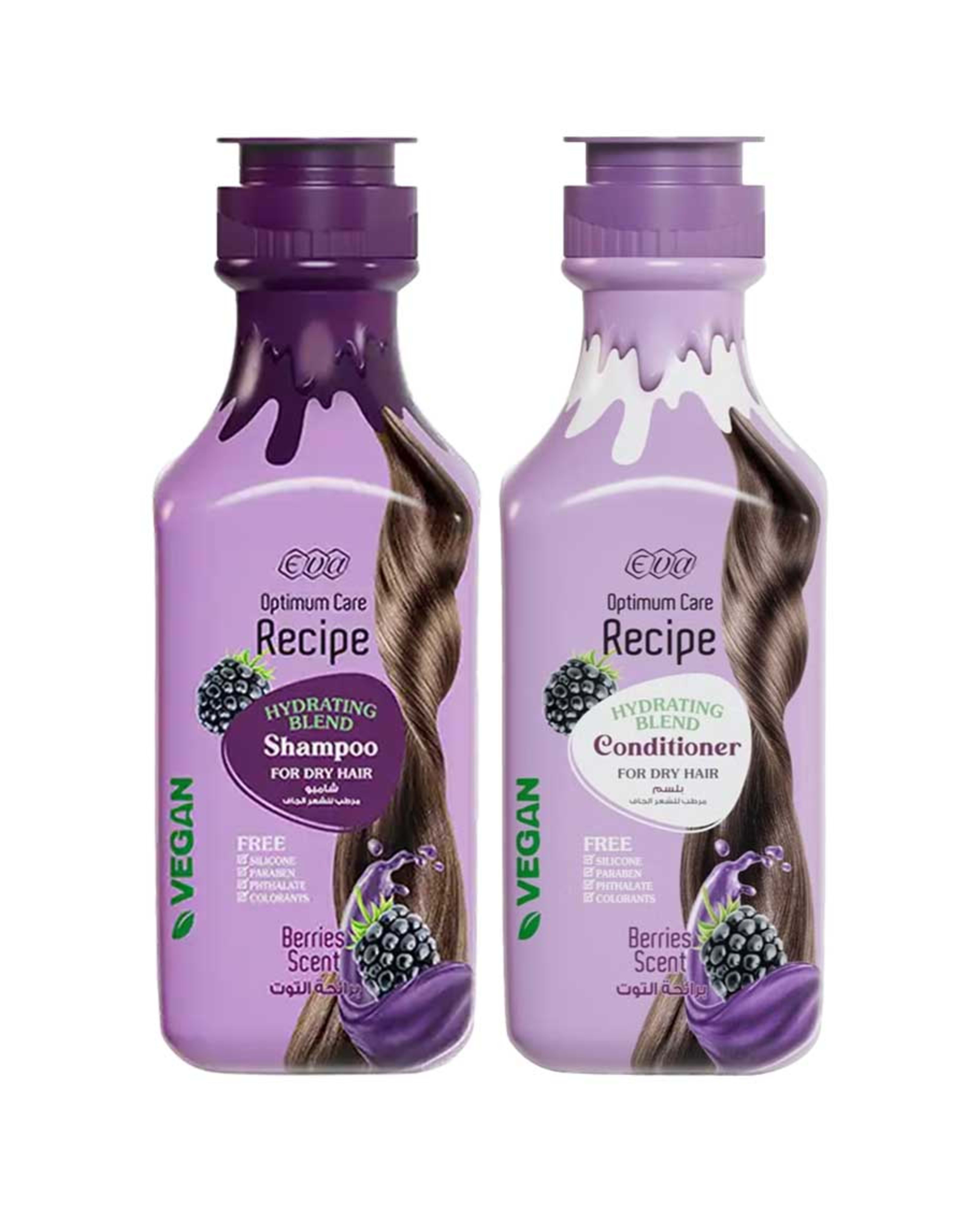 Eva Hydrating Blend Shampoo for Dry Hair Berries Scent 350ml+ Conditioner 350ml