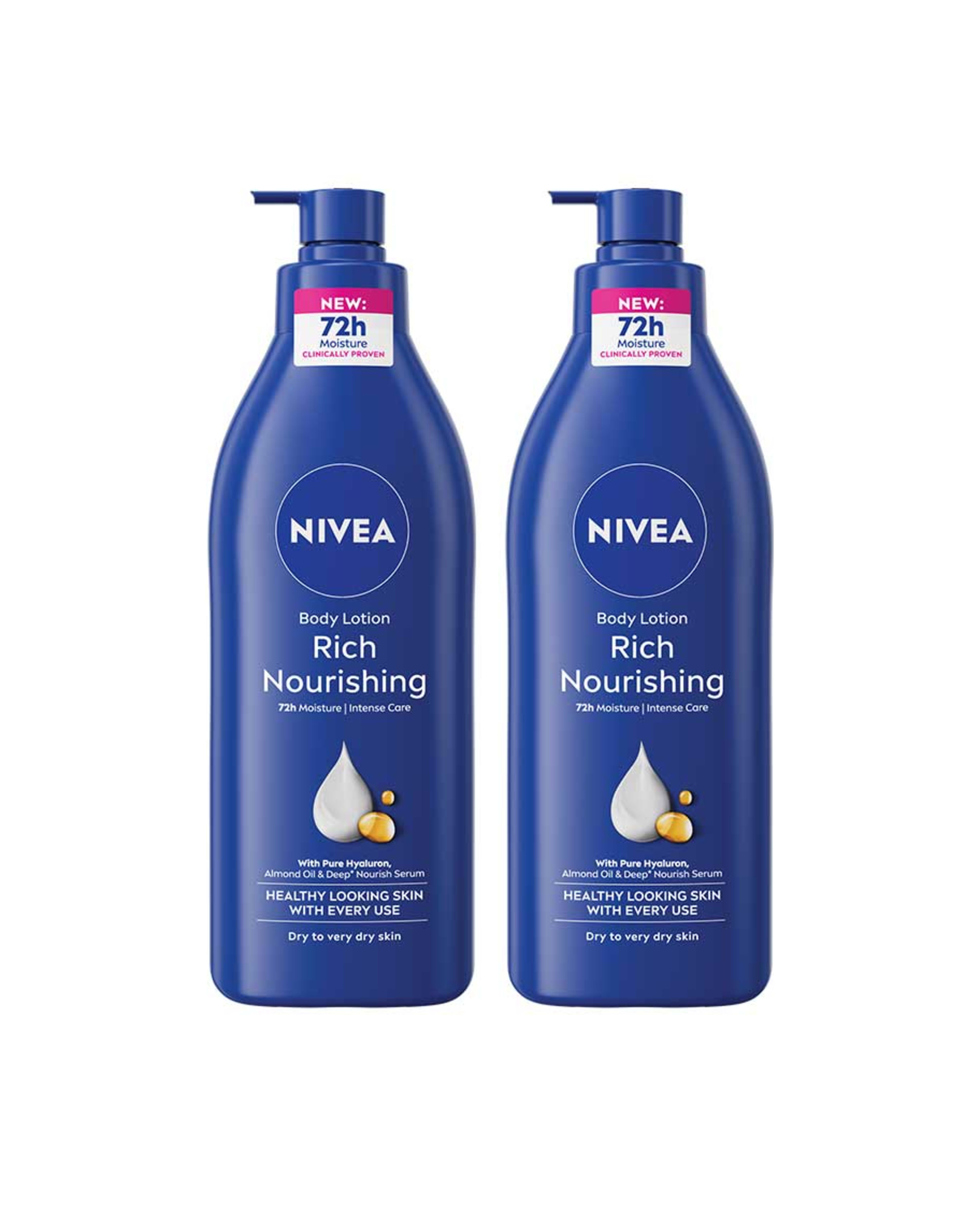 Nivea Rich Nourishing Almond Oil & Deep Body Lotion 2x400ml