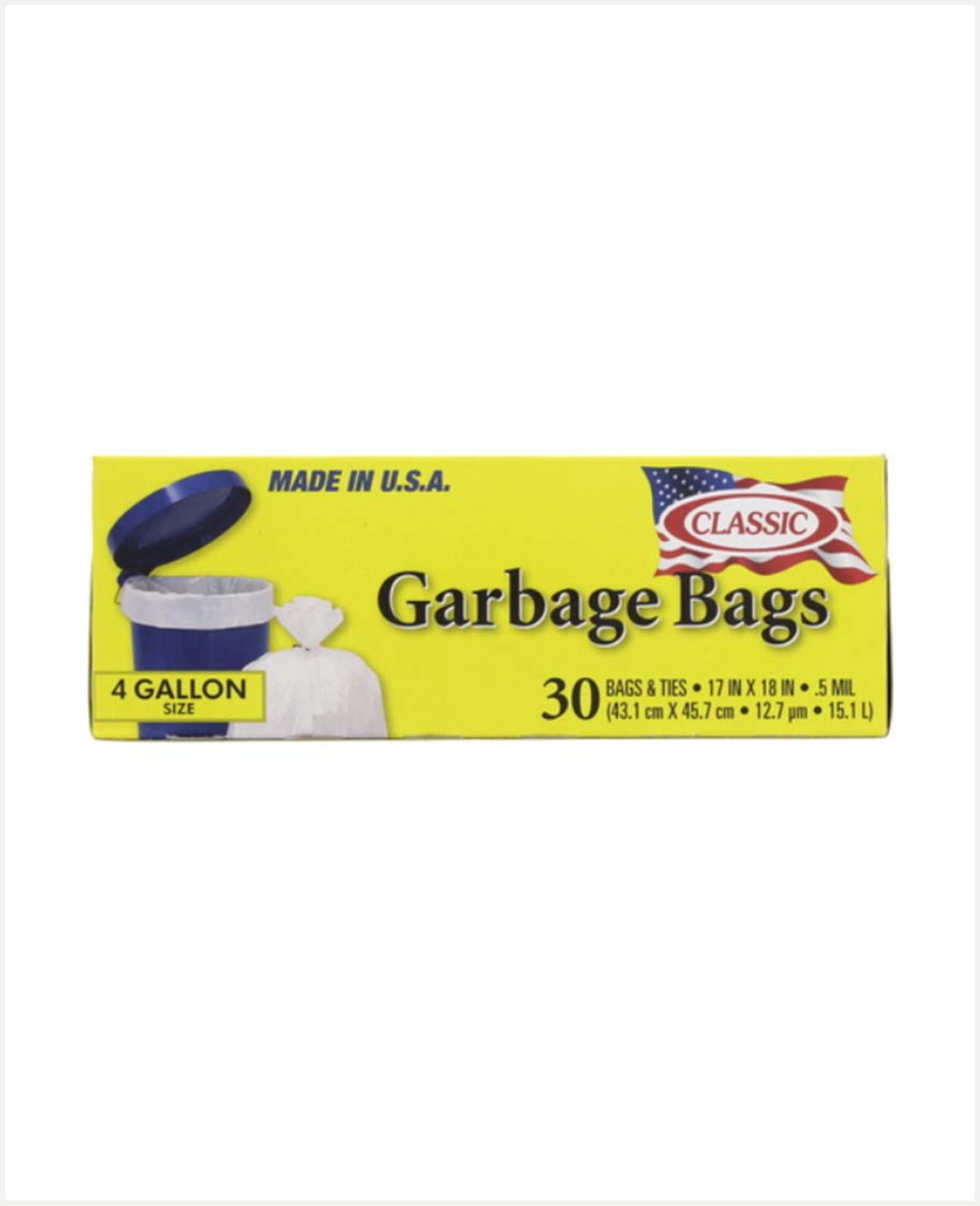 Classic Garbage Bags 17x18inch 30pcs