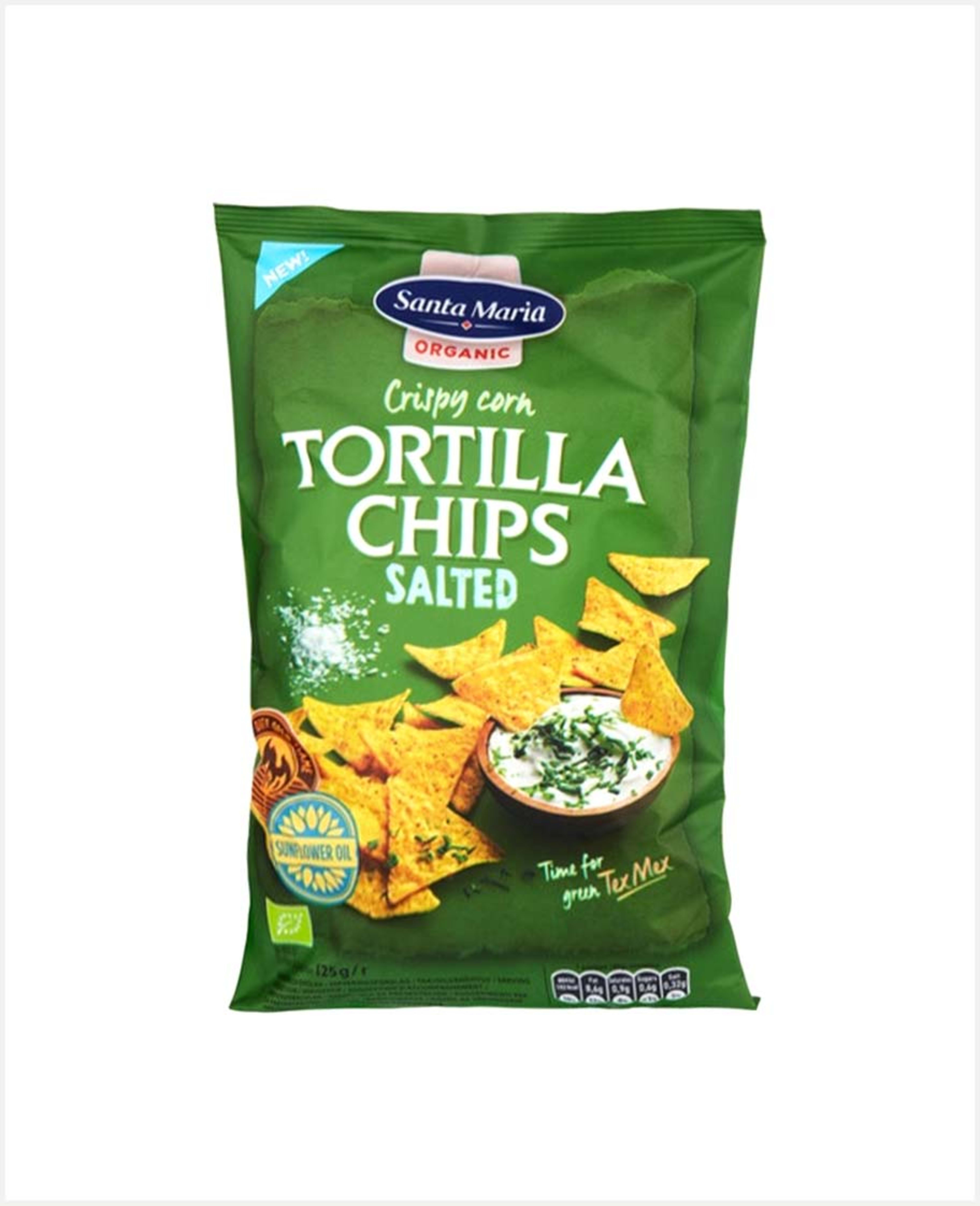 Santa Maria Organic Tortilla Chips Salted 125gm