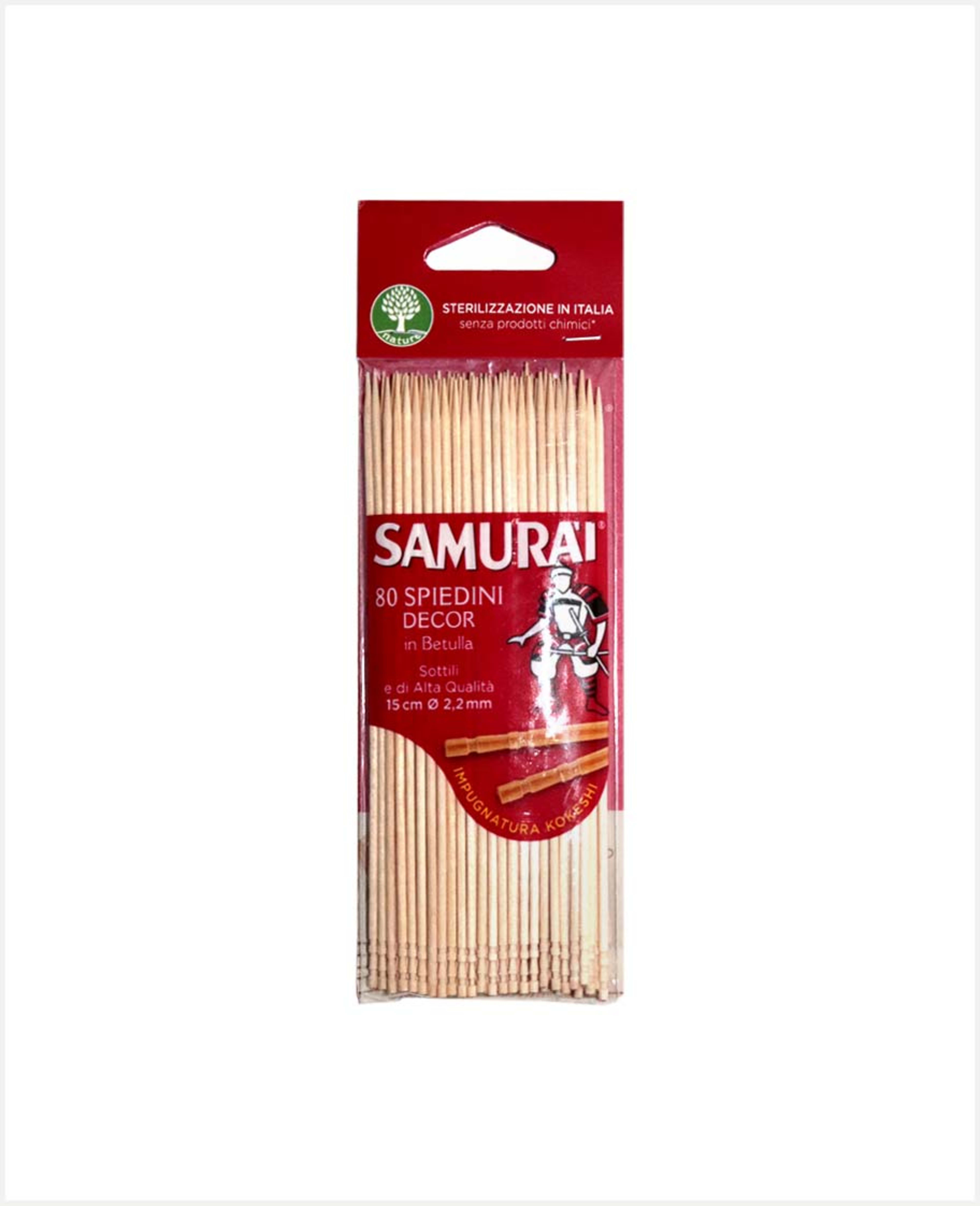 Samurai Spiedini Decor Wood Skewers 80pcs 15cm #g1sm-0931