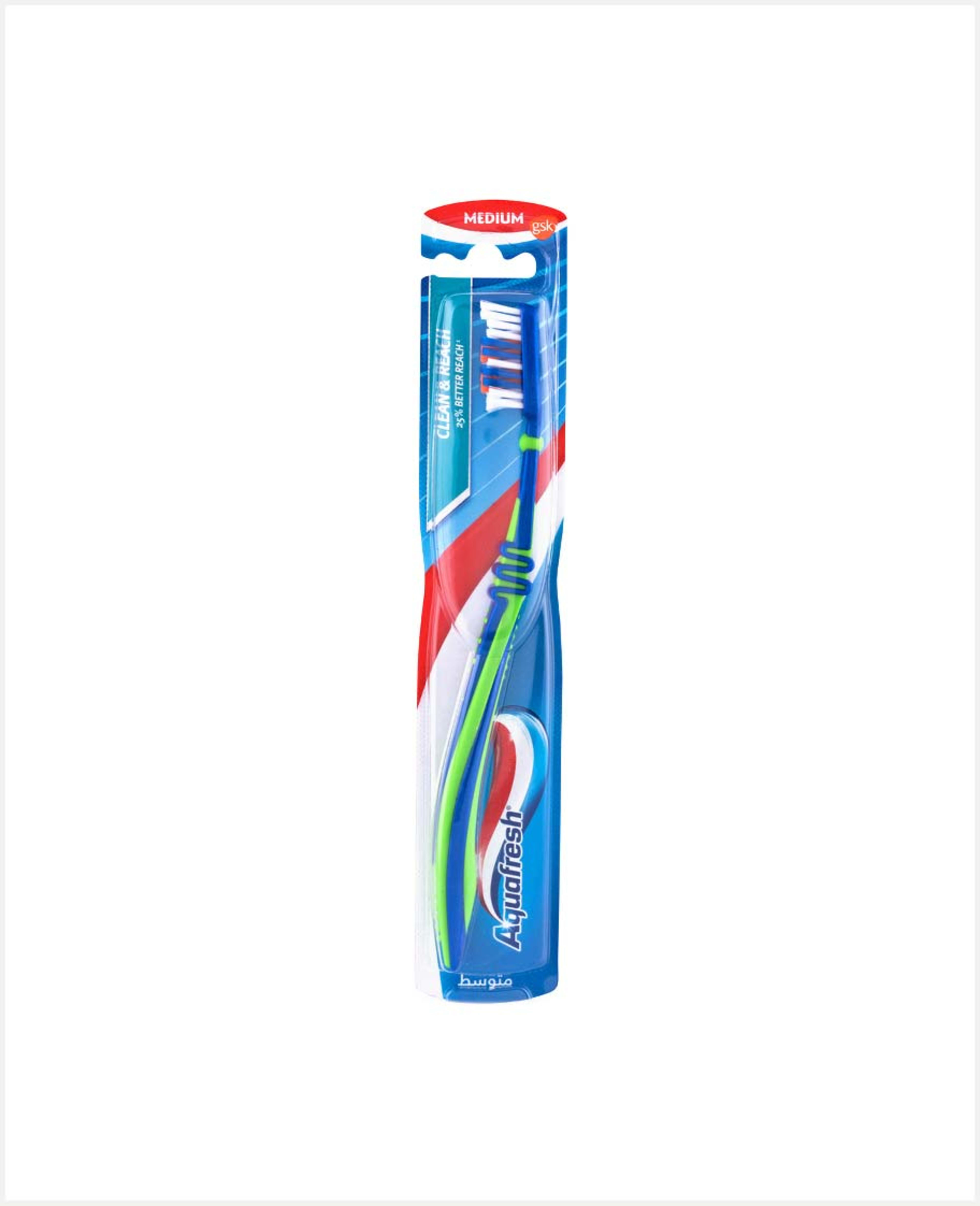 Aquafresh Clean & Reach Medium Toothbrush Asou201
