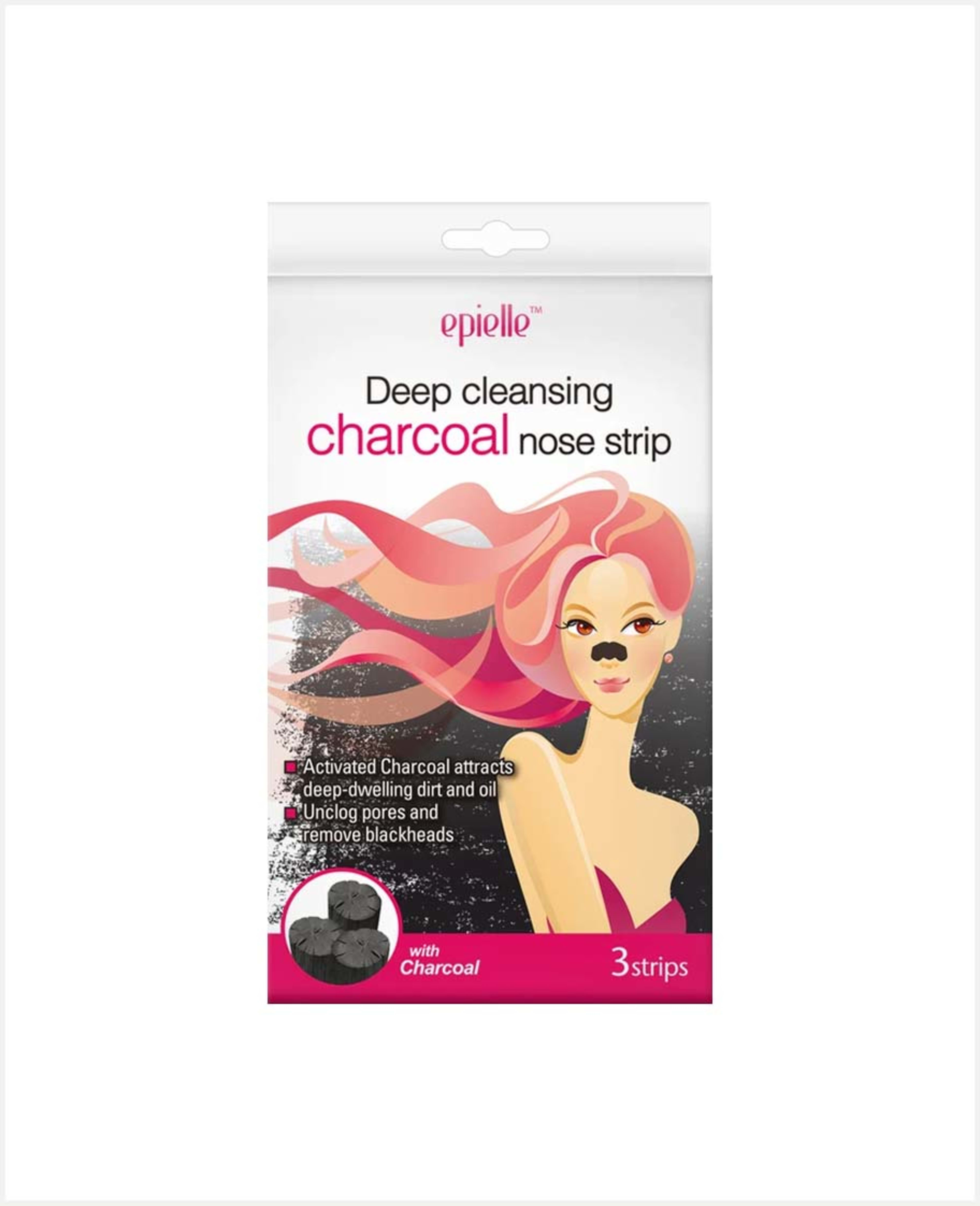 Epielle Deep Cleansing Charcoal Nose Strip 3pcs