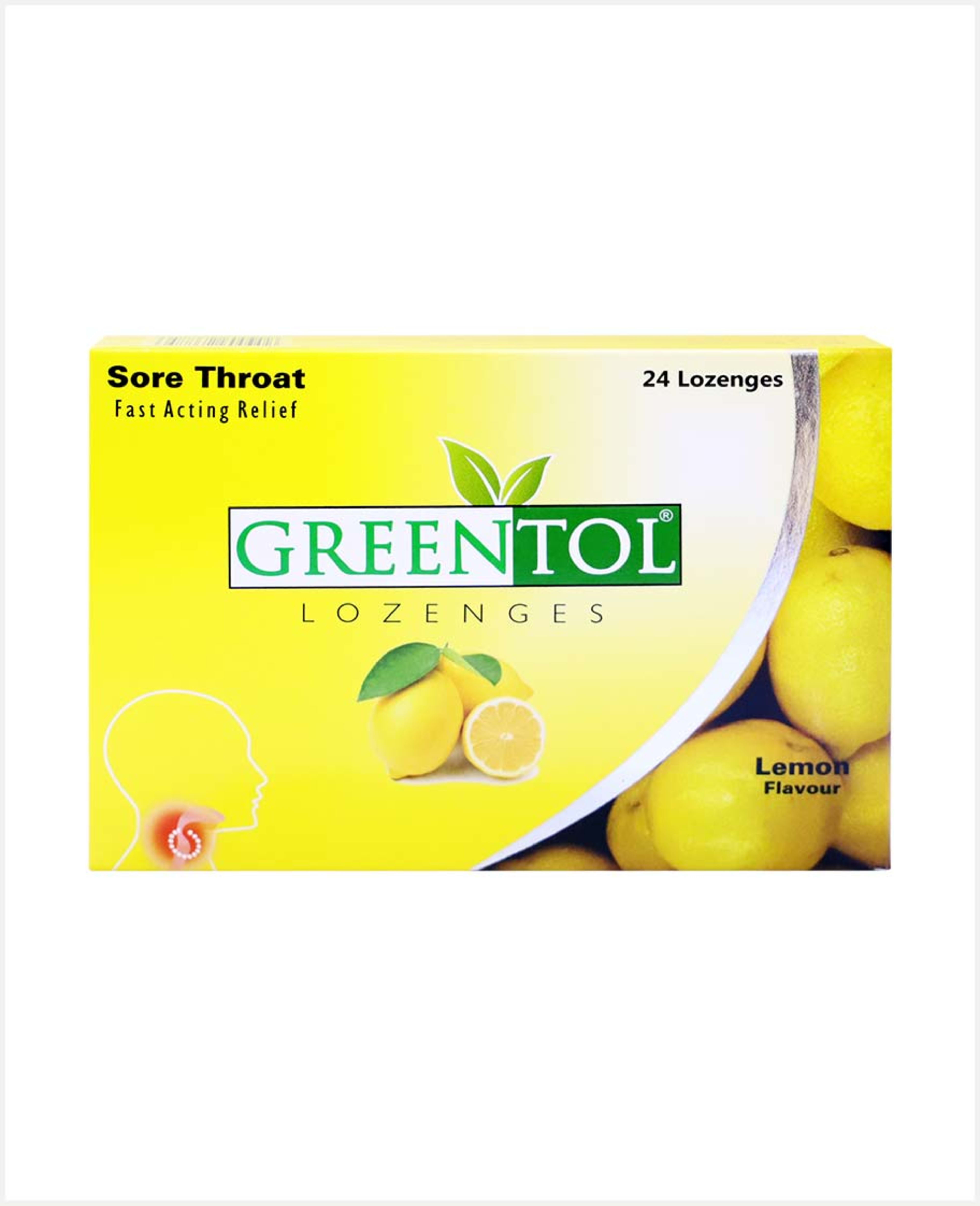 Greentol Lozenges Lemon Flavour 24pcs