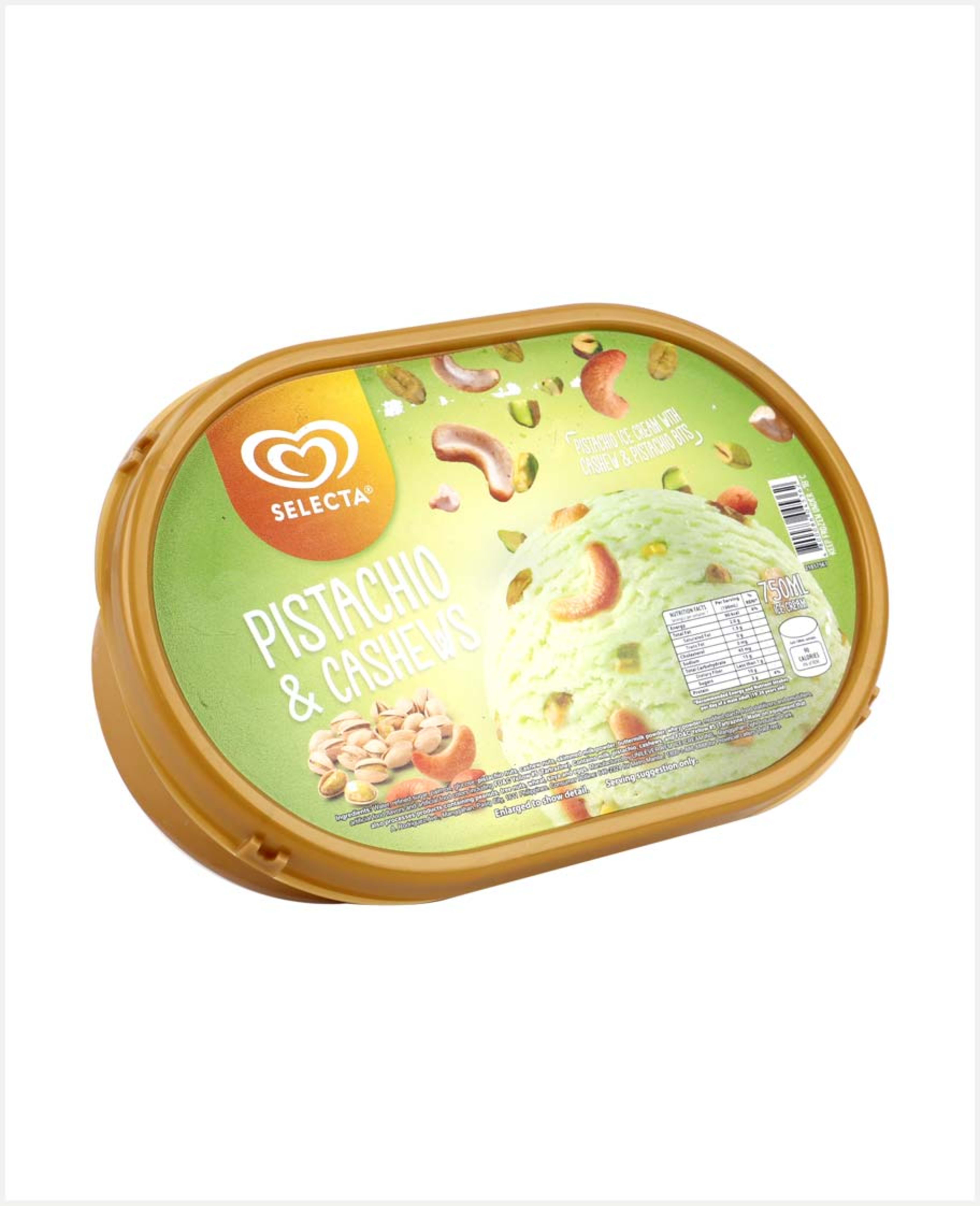 Al Gida Selecta Pistachio & Cashews Ice Cream 750ml