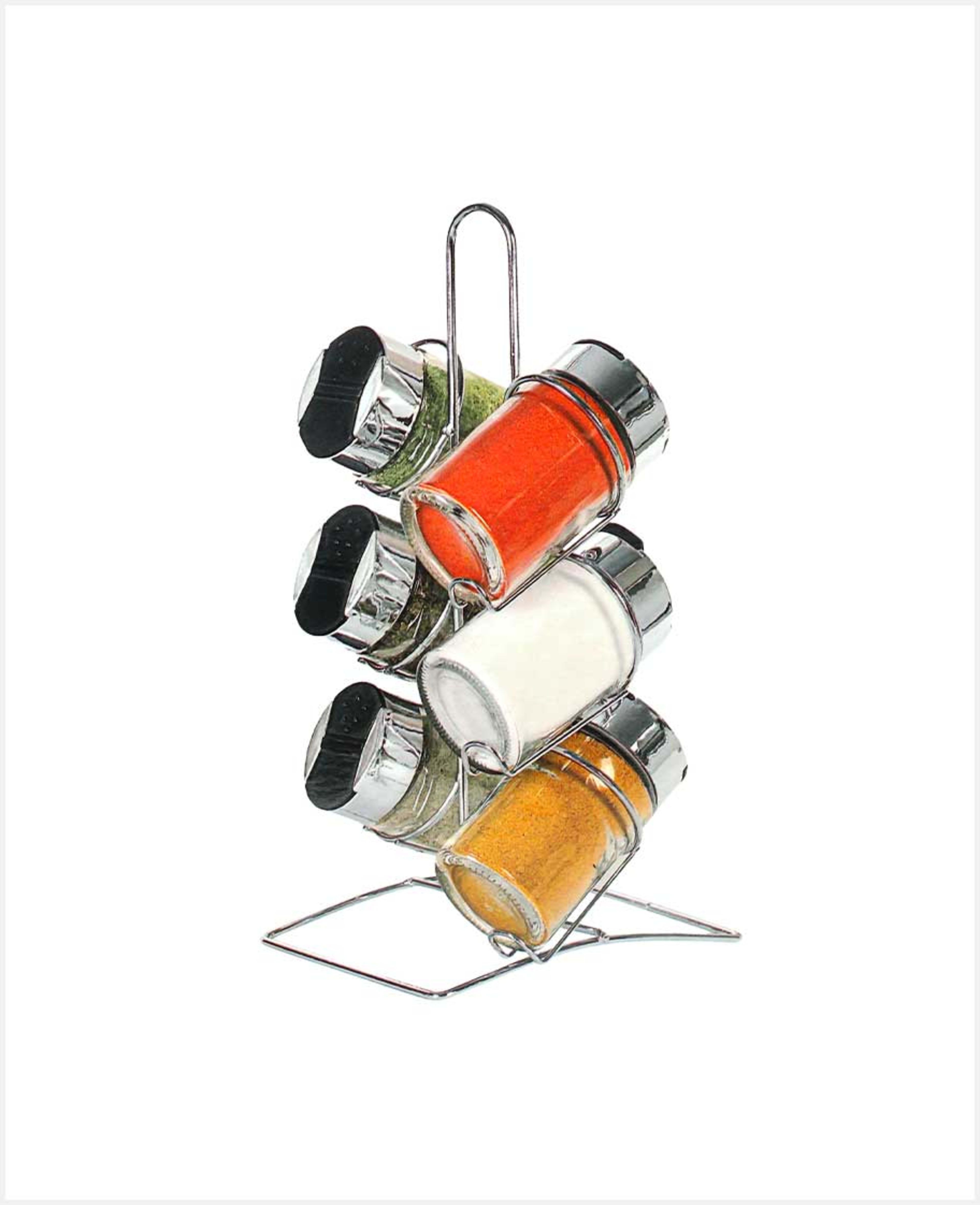 Harmony Tabletops Cruet Glass Jars 6pcs W/ Rack #85107 - image 2