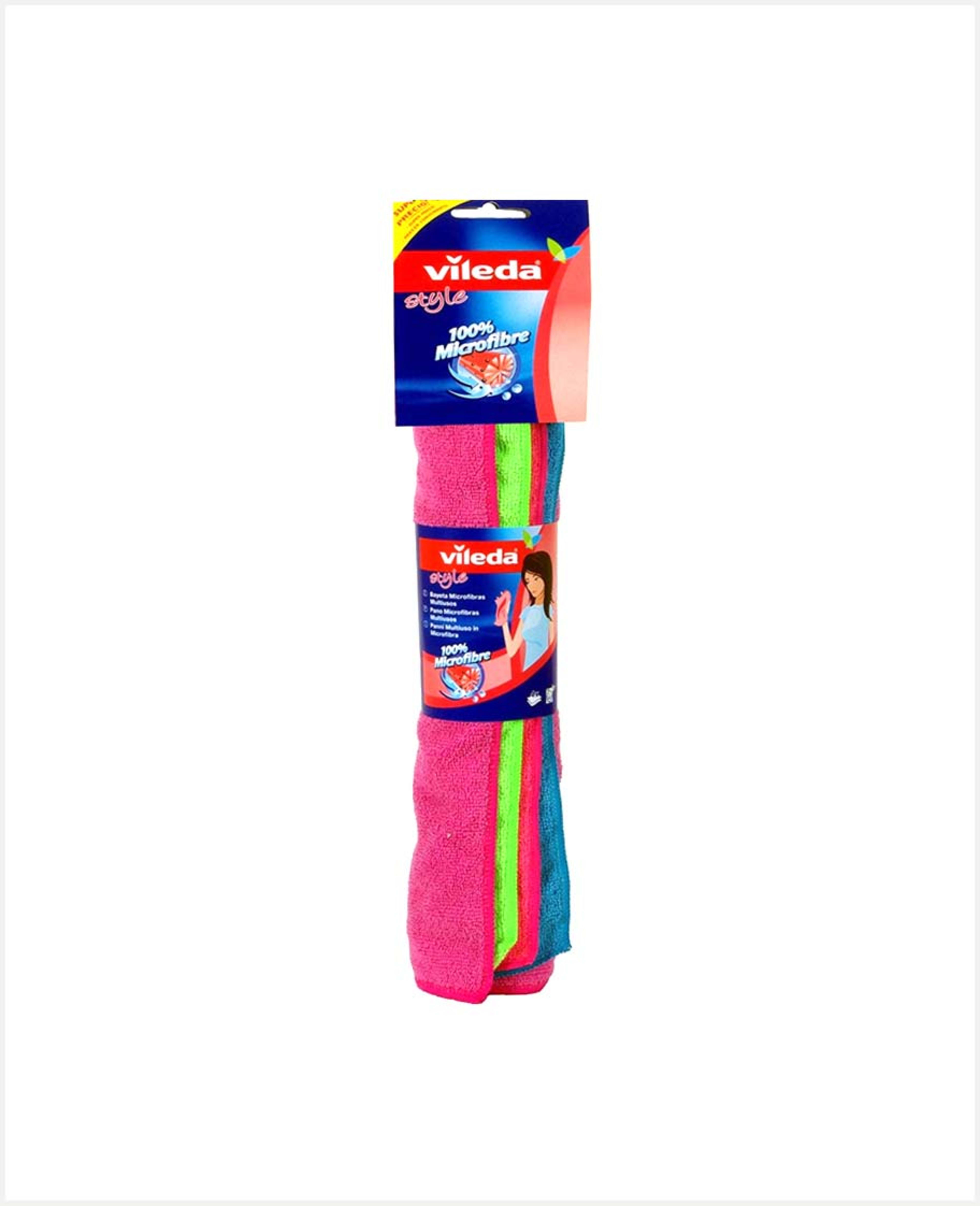 Vileda Style Microfibre All Purpose Cloths 4ps Set