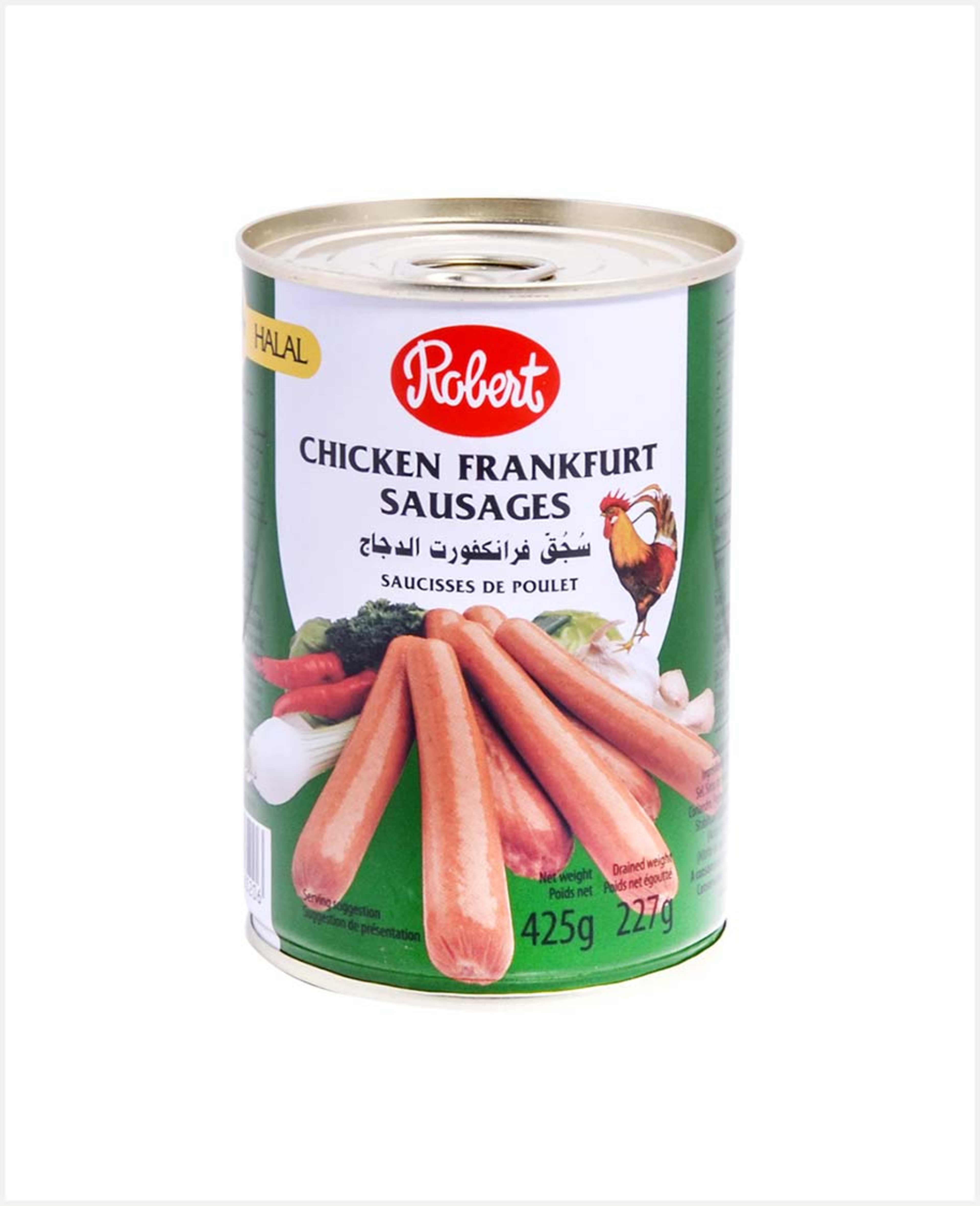 Robert Chikn Frankfrut Sausages 425g(227gm)