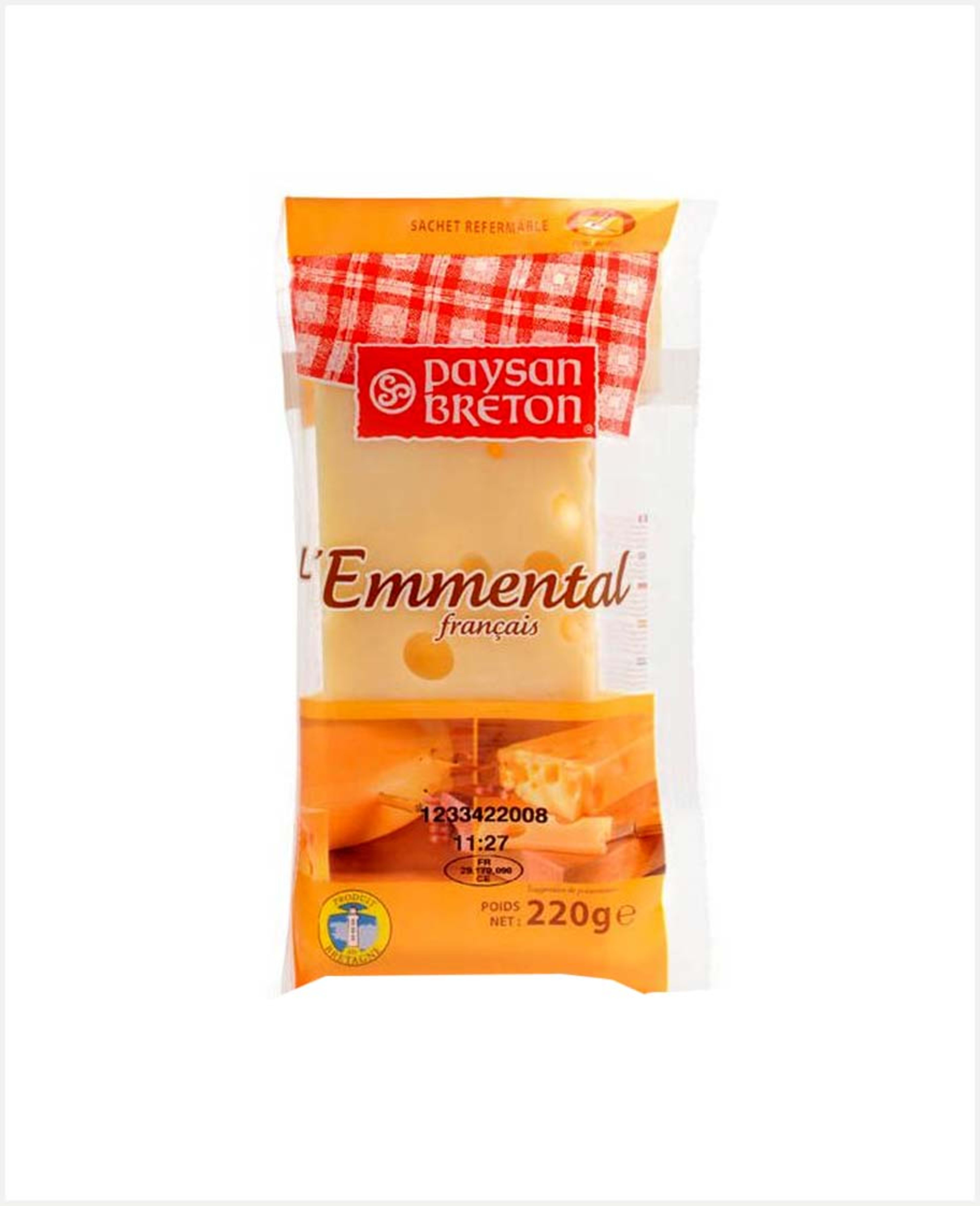 Paysan Breton Emmental Cheese Easy Pack 220gm
