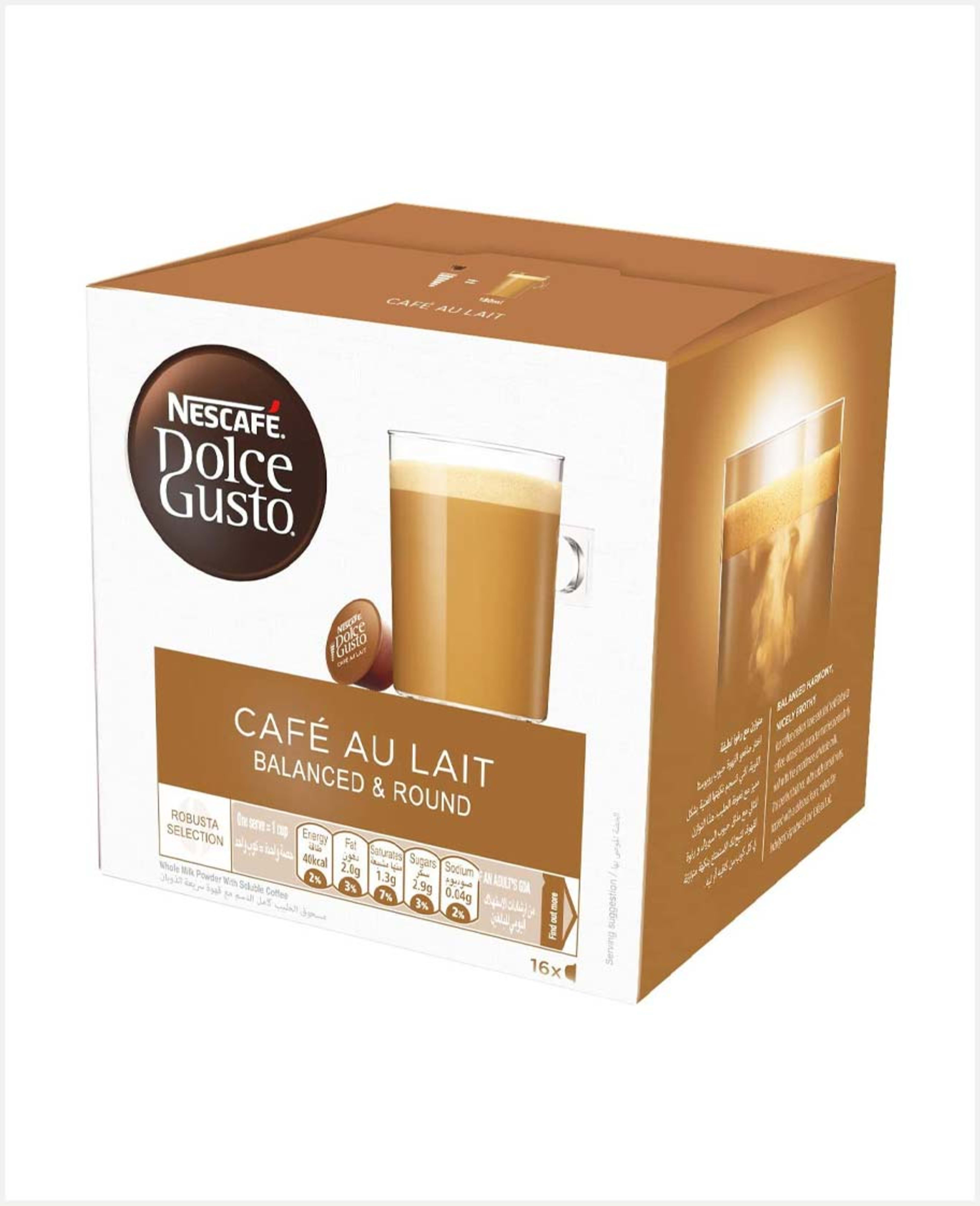 Nestle Nescafe Dolce Gusto Cafe Au Lait 160gm