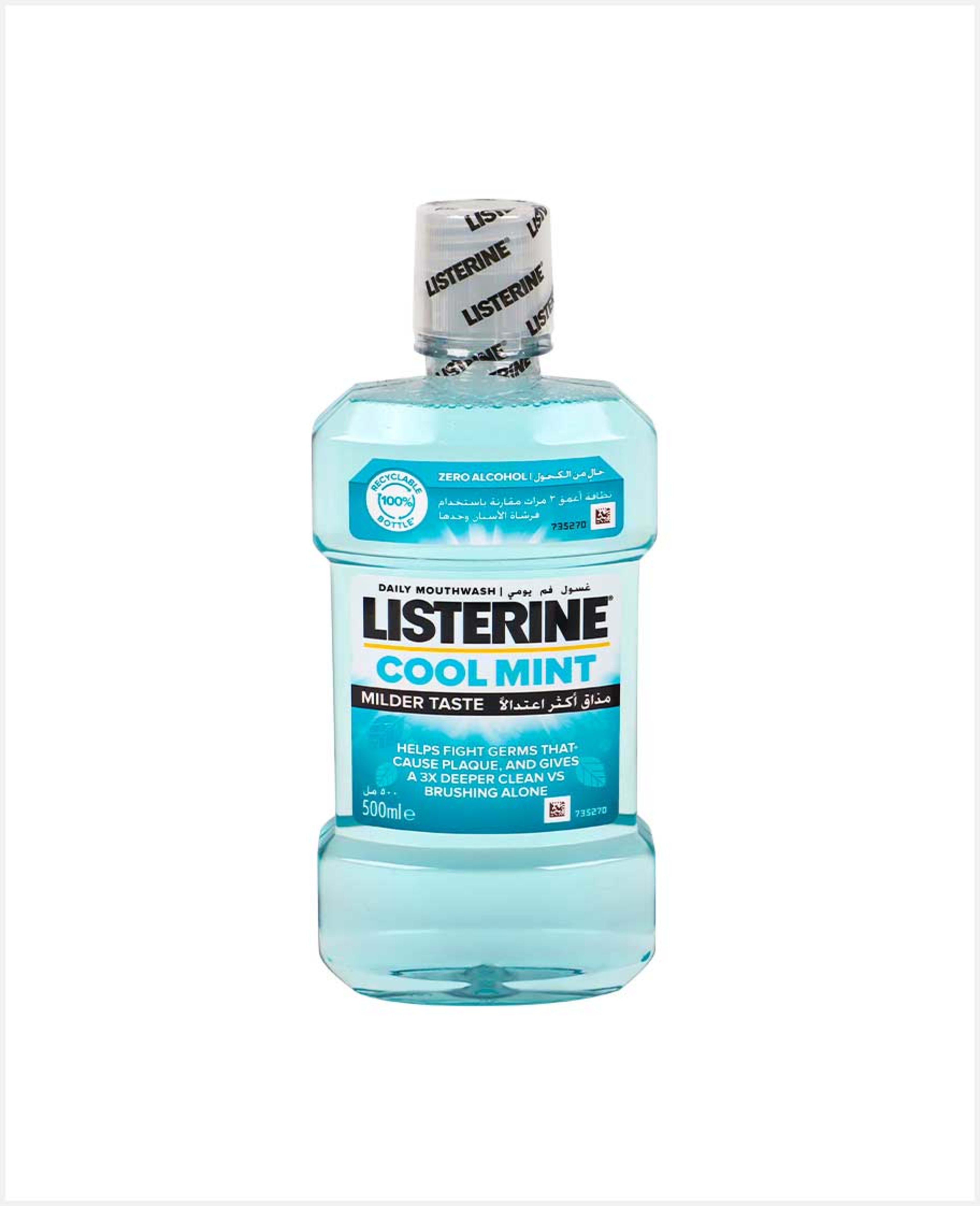 Listerine Mouthwash Cool Mint Milder Taste 500ml