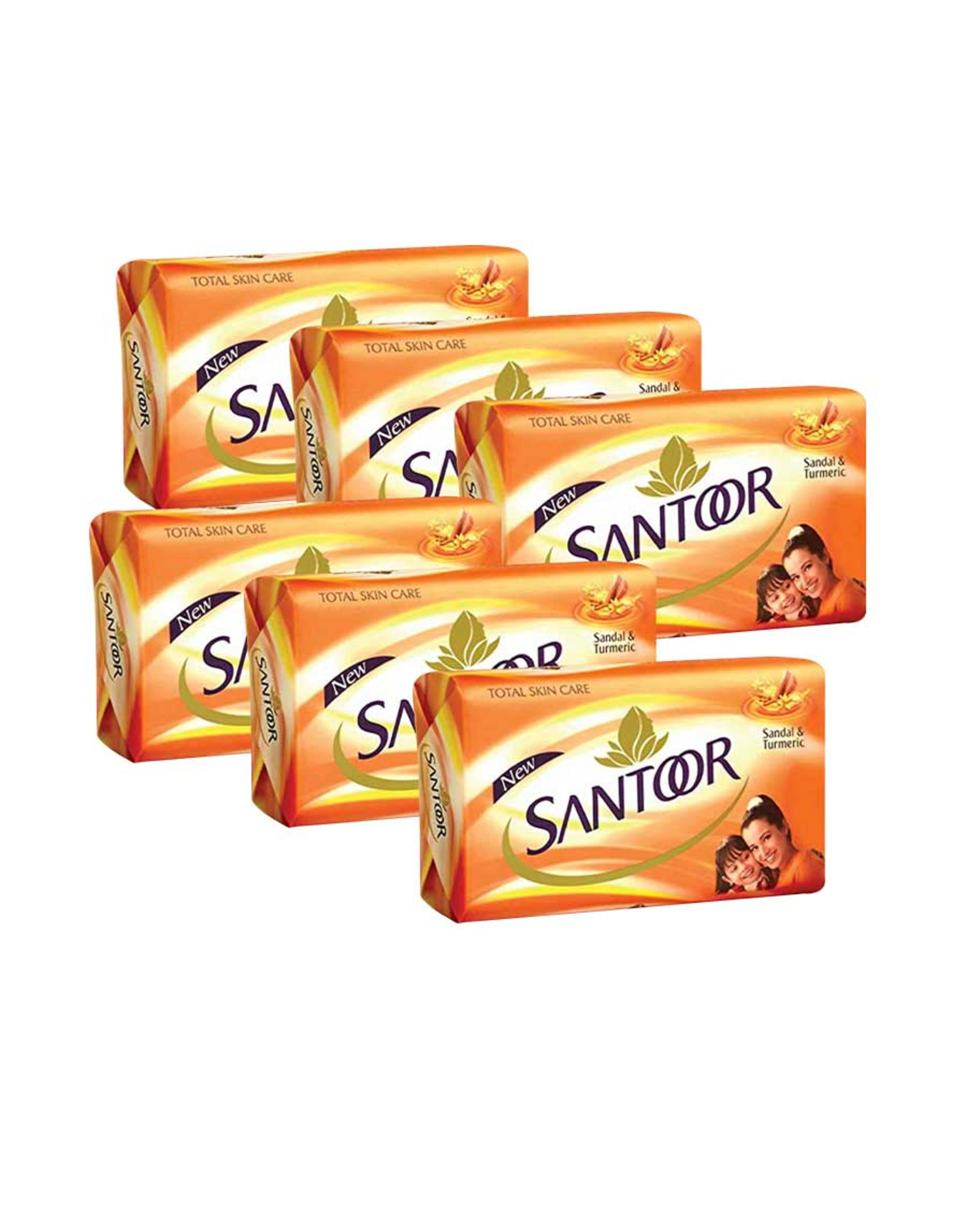 Santoor Sandal & Turmeric Soap 6x75gm Sp.offer