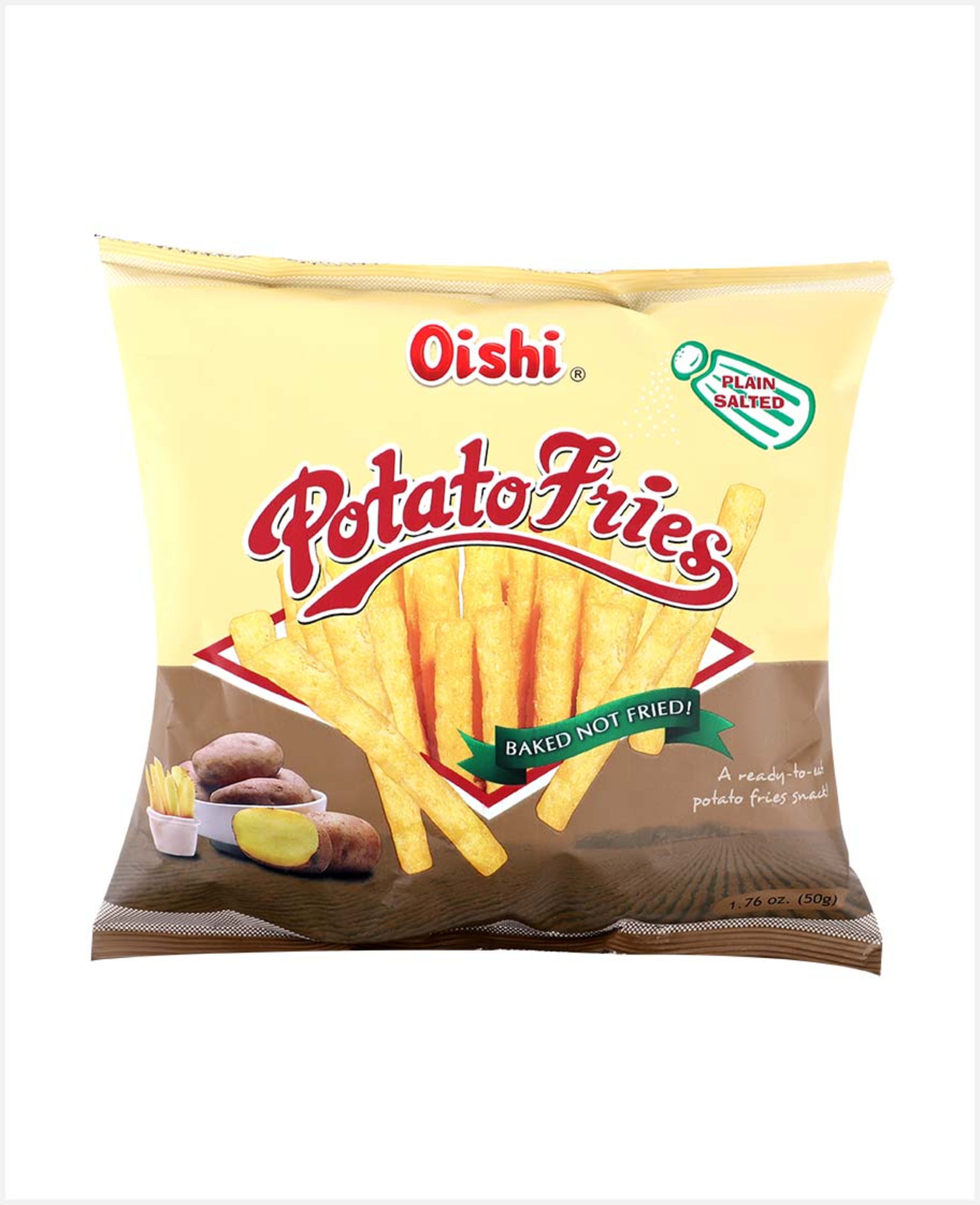Oishi Potato Fries Plain Salted 50gm