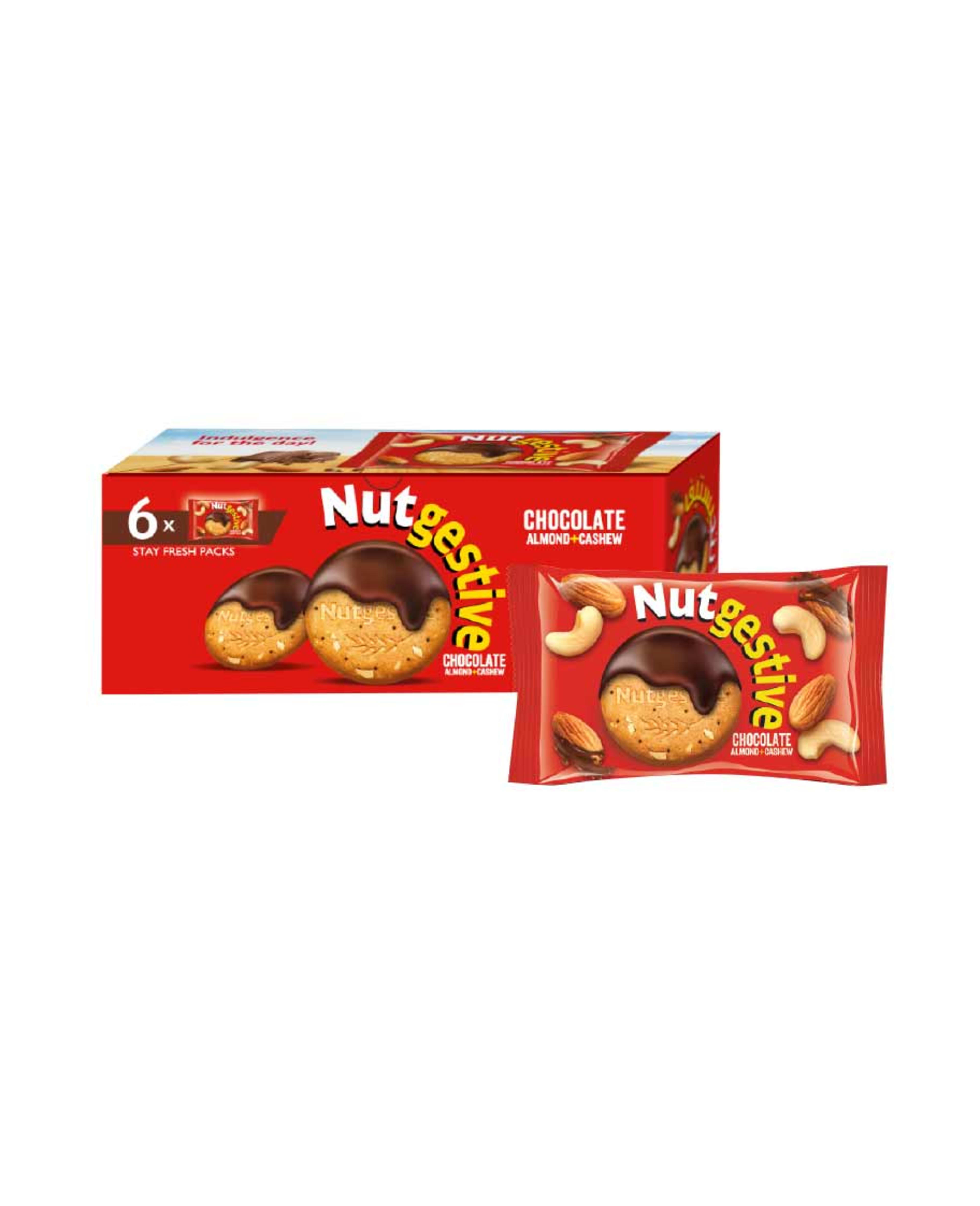 Nabil Nutgestive Almond+ Cashew Biscuit 40gm X6pcs - image 3